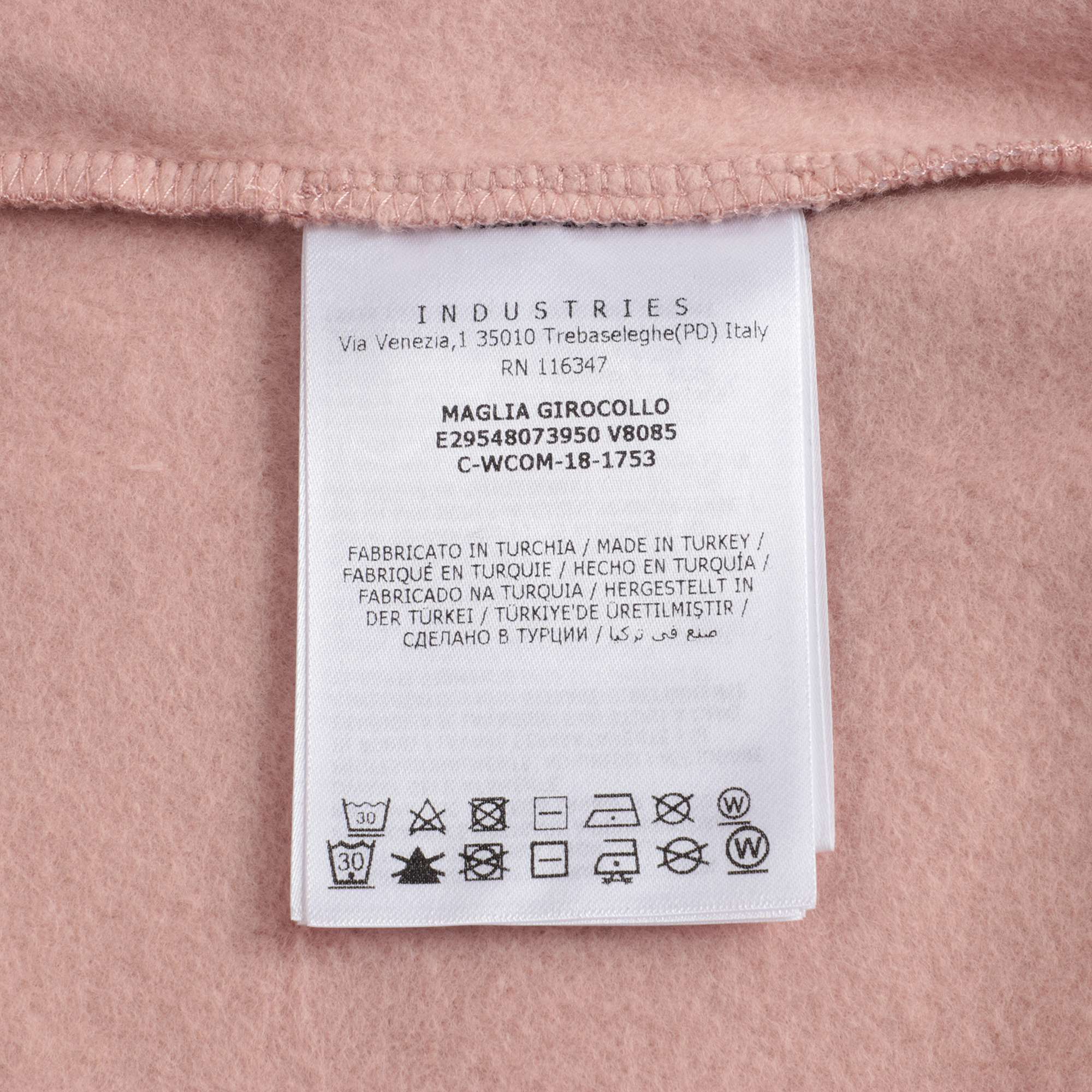 Girls Pink Logo Cotton Sweater