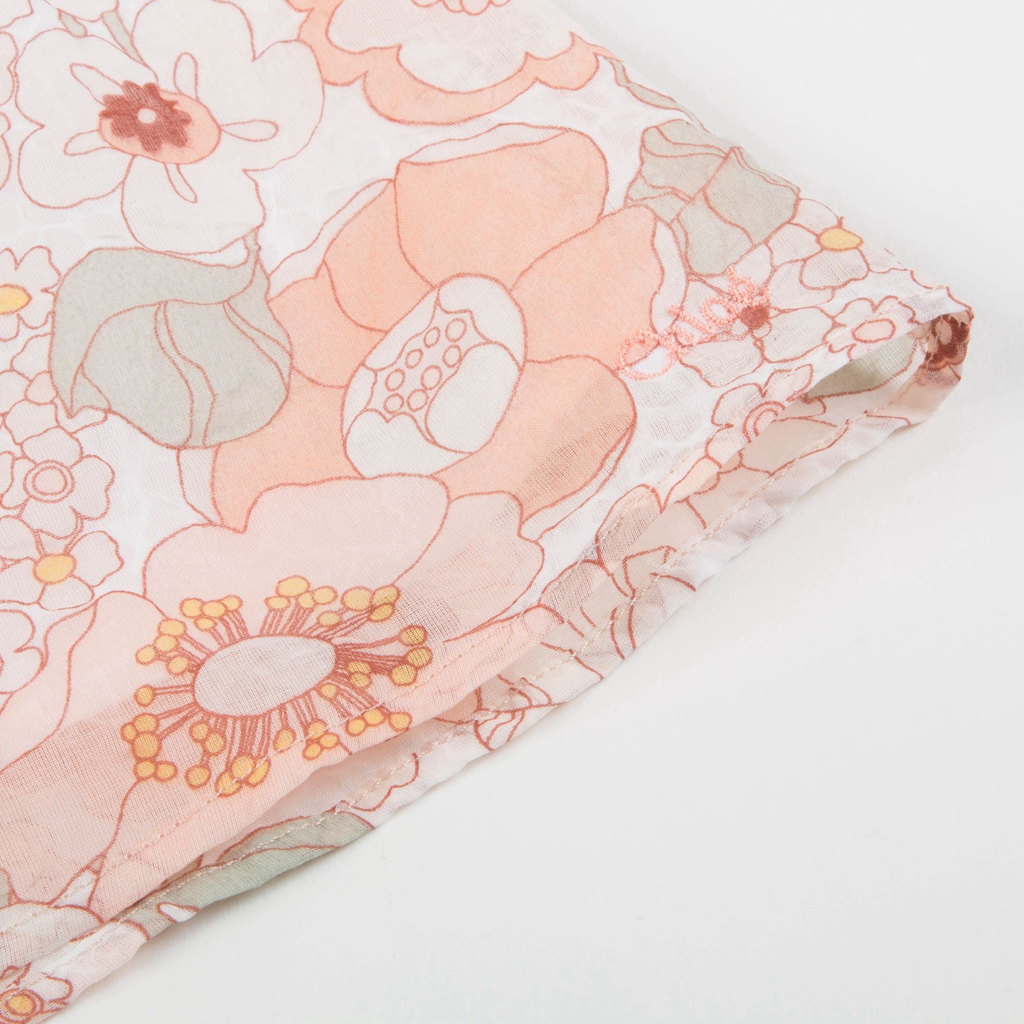 Baby Girls Rose Kaki Floral Cotton Dress