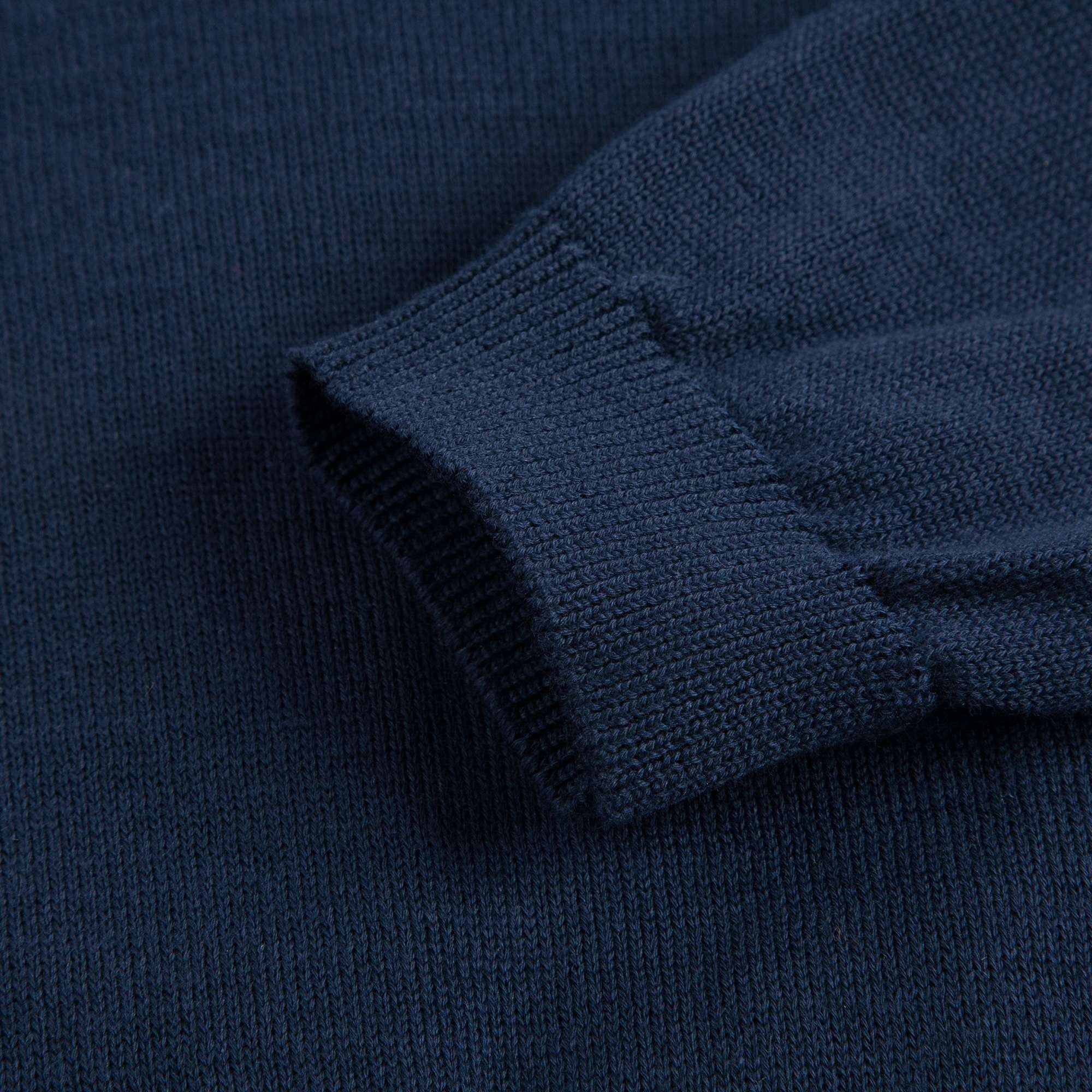 Girls Navy Blue & Red Check Sweater