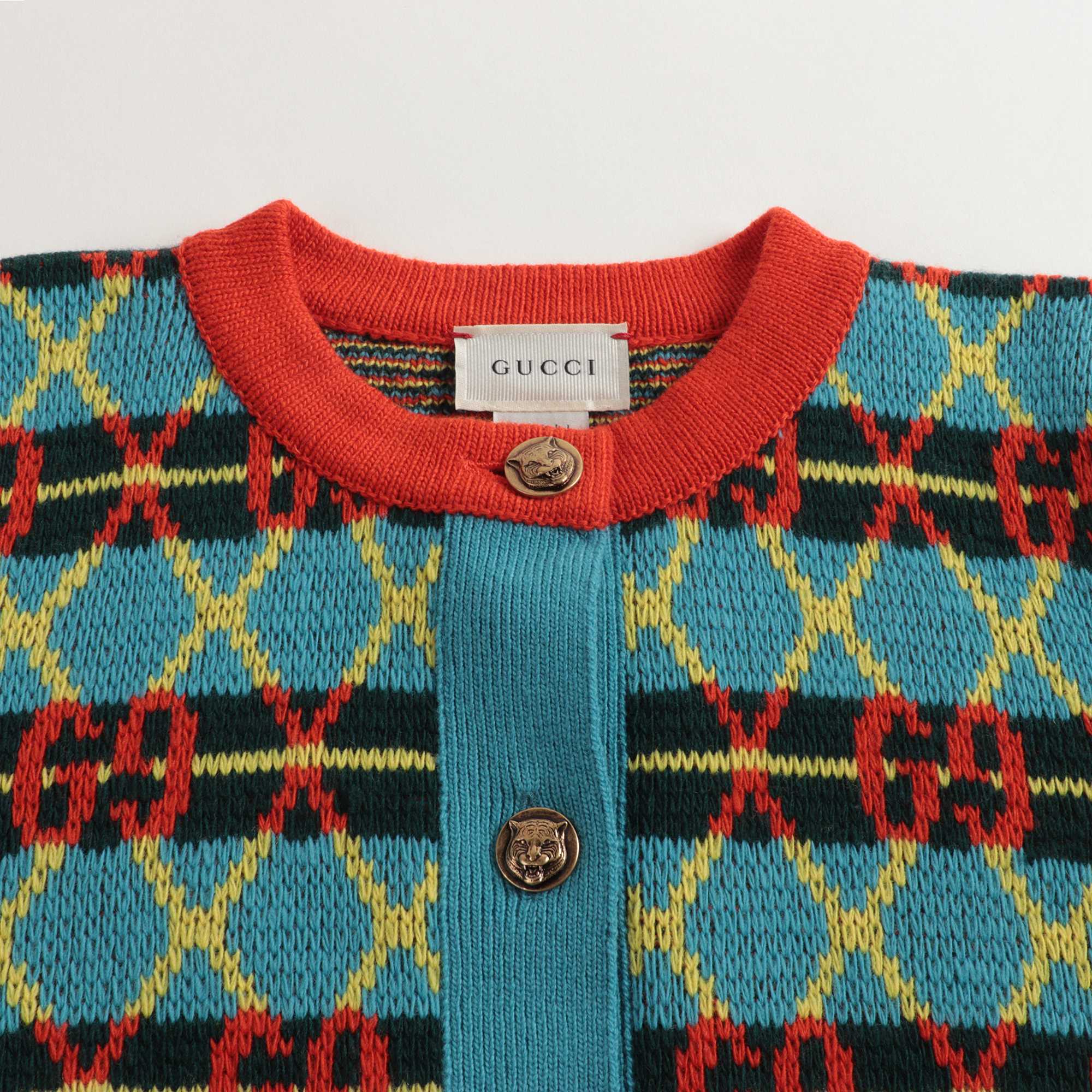 Girls Blue & Green Wool Coat