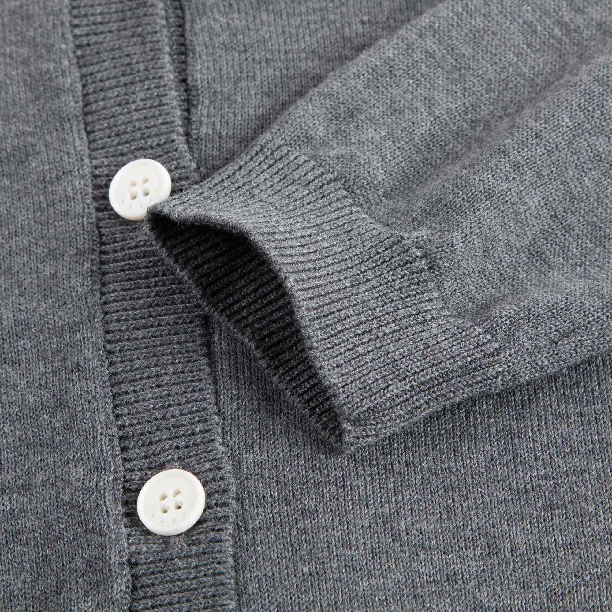Girls Grey & Yellow Check Cardigan