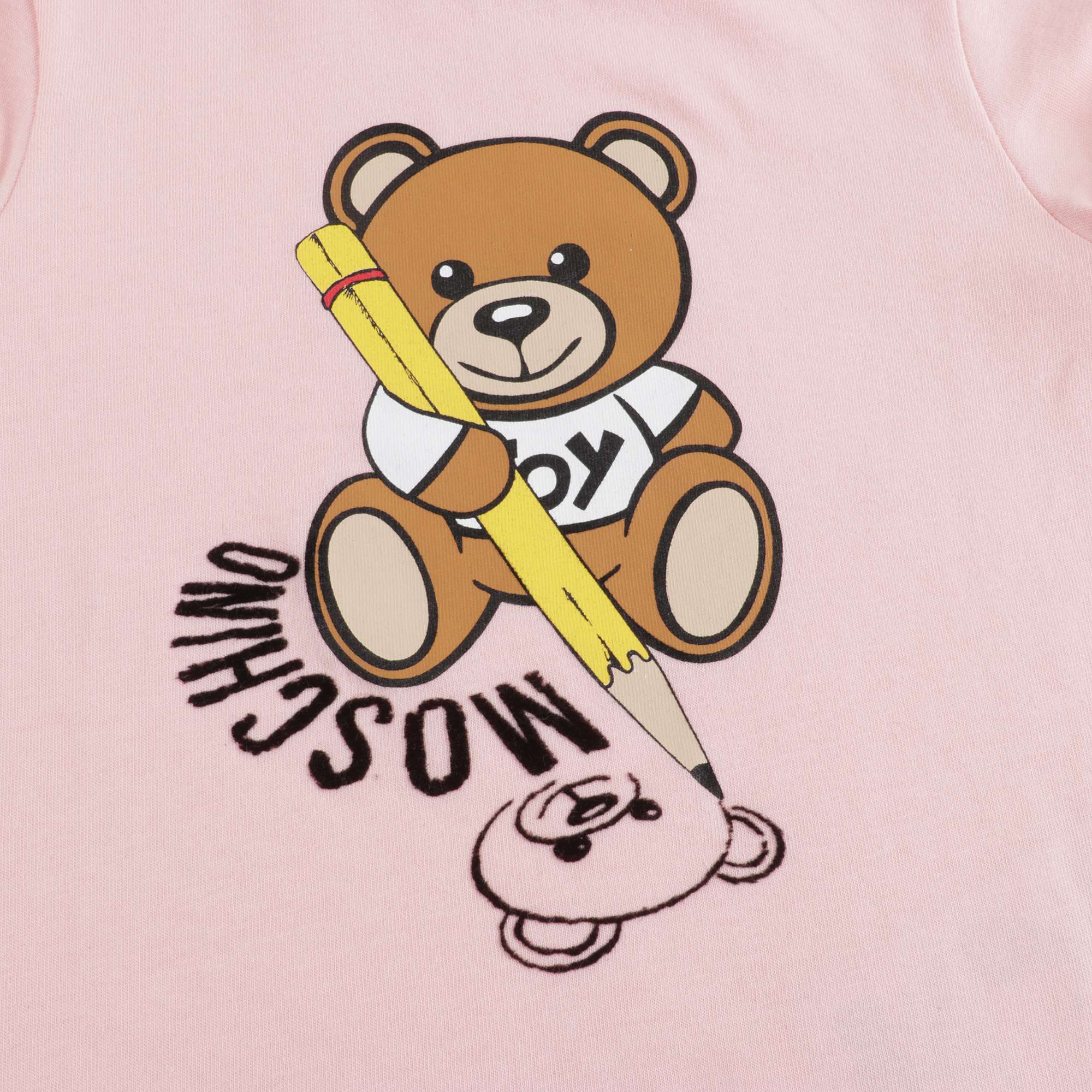 Baby Boys & Girls Pink Print Cotton Long Sleeves T-Shirt