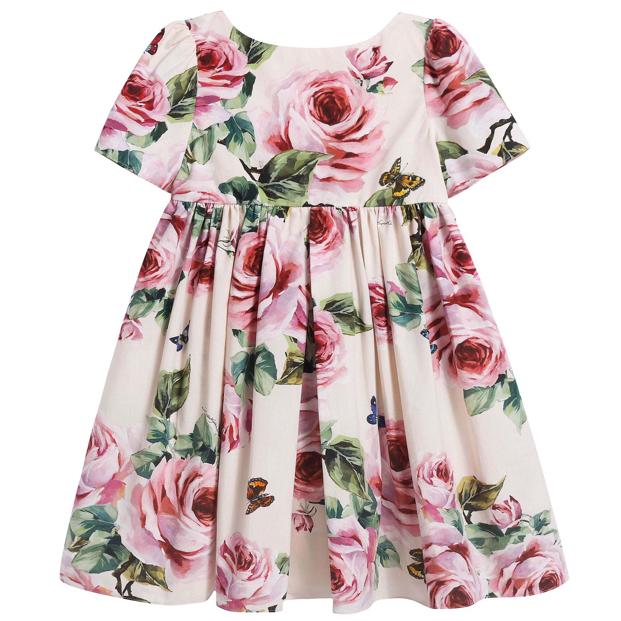 Girls Pale Pink & Rose "Butterfly" Dress