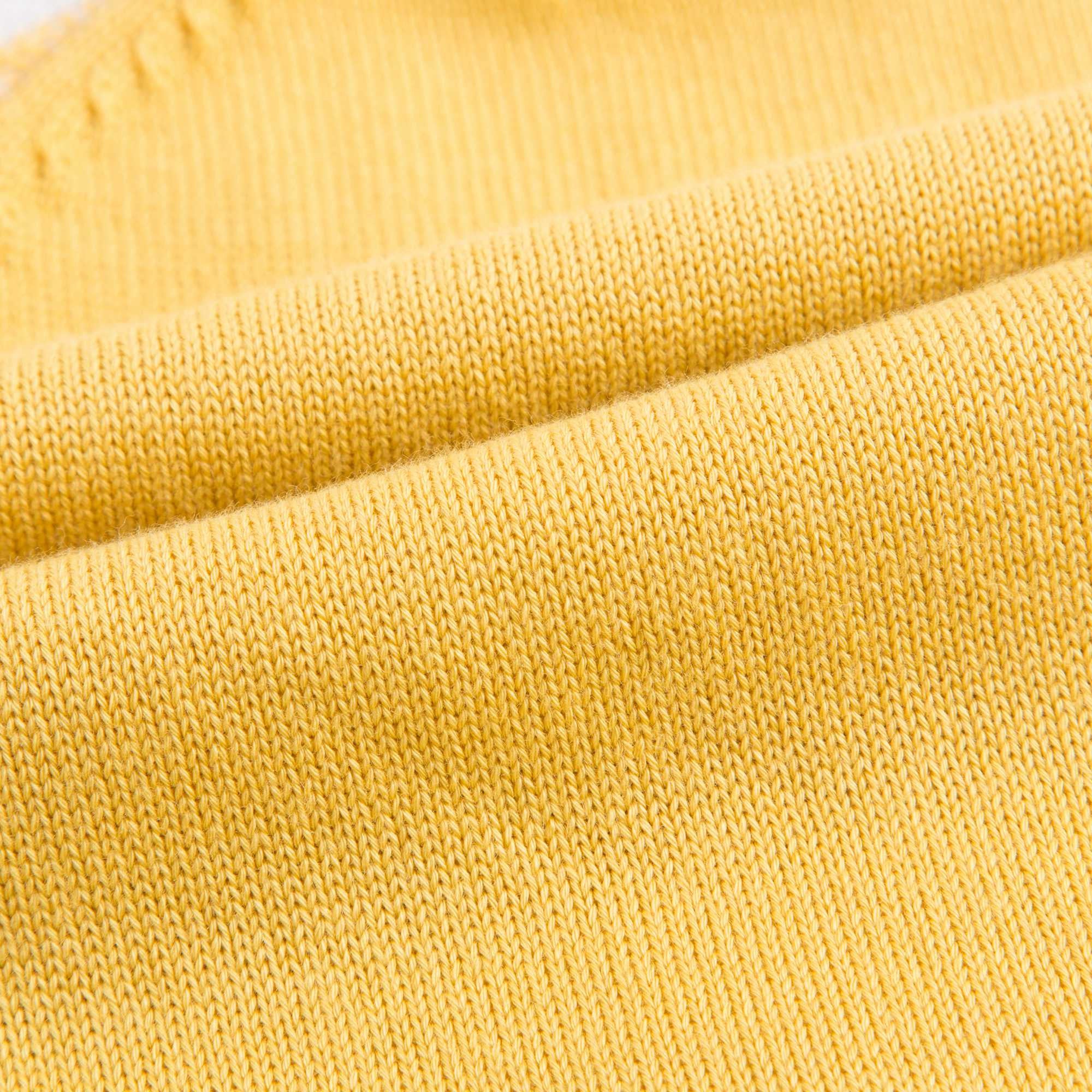 Girls Yellow Checked Knitted Sweater