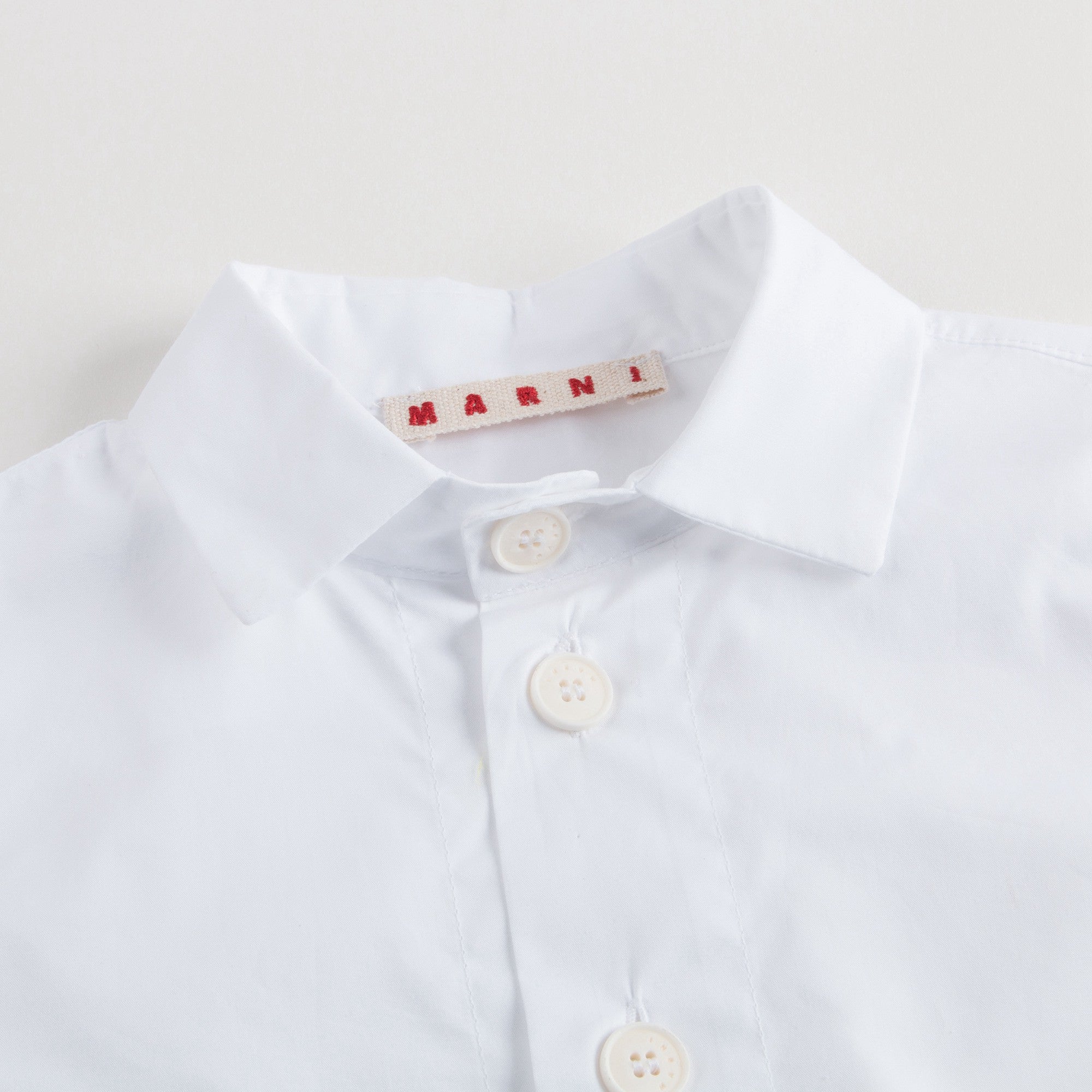 Girls White Shirt With Blue Pocket