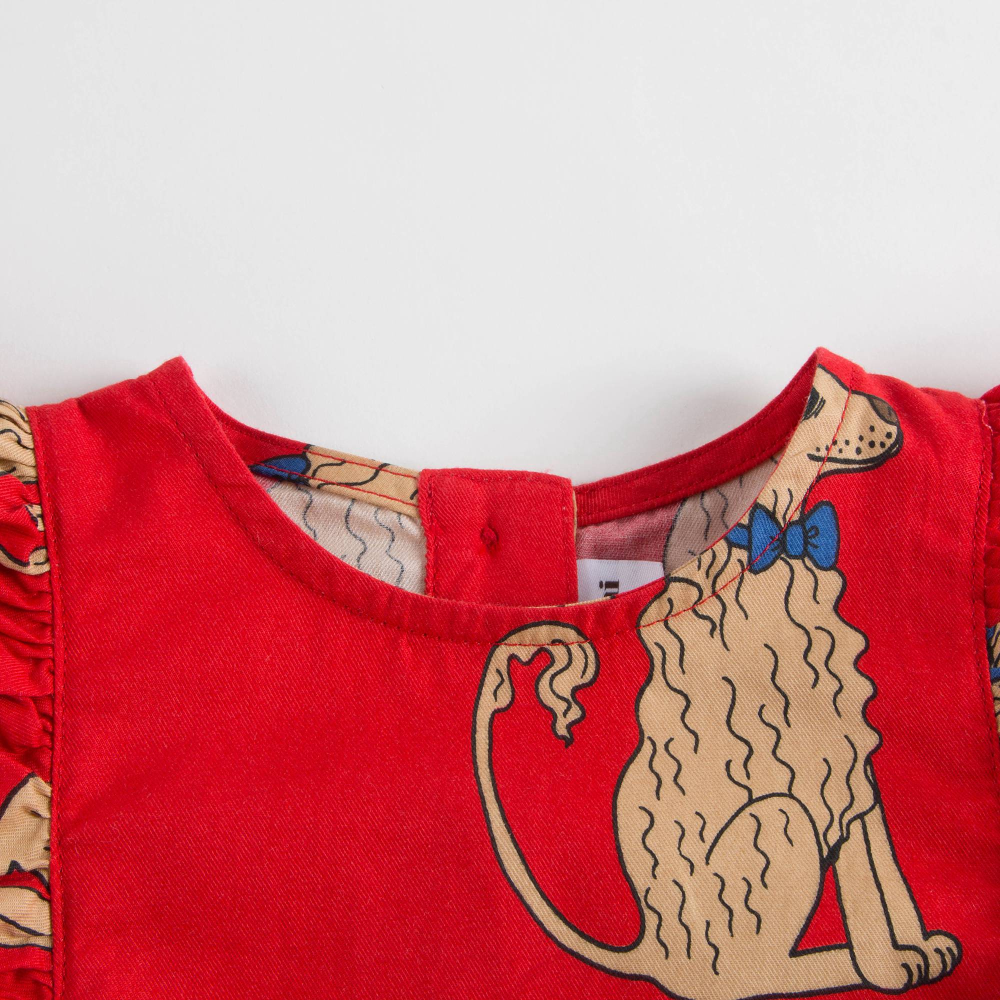 Girls Red Organic Cotton Dress