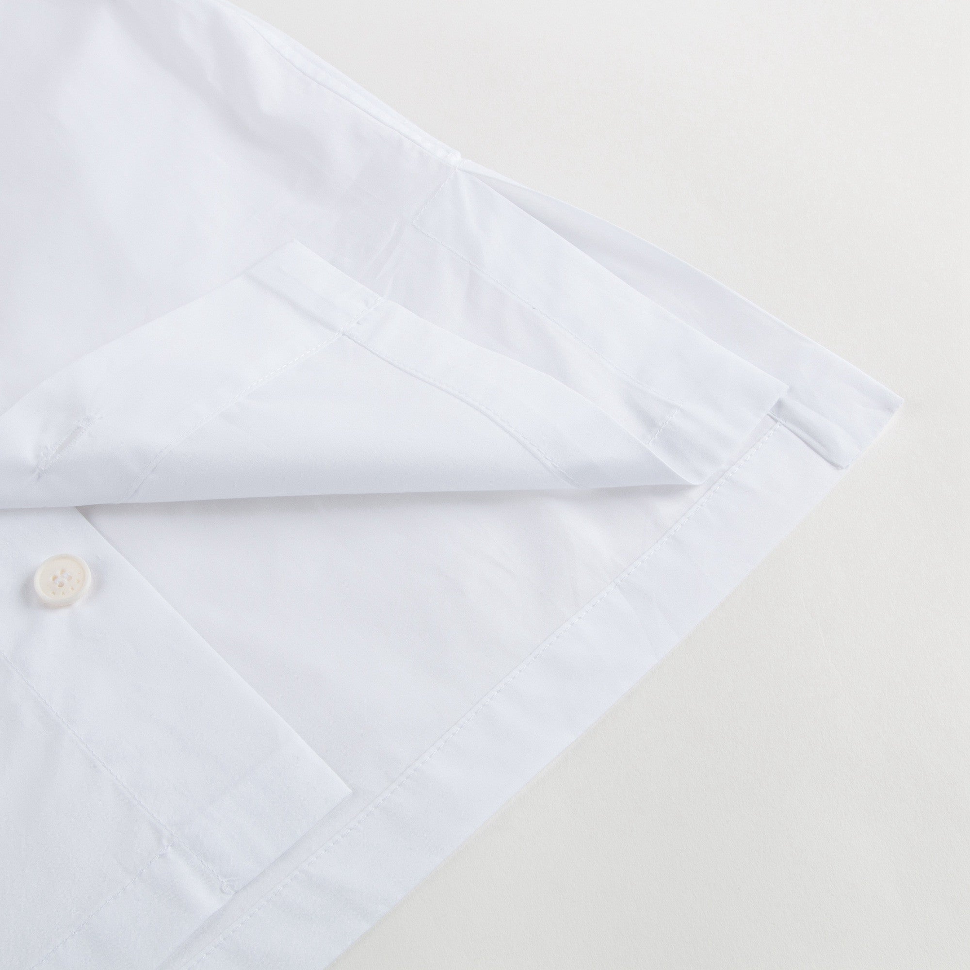 Girls White Shirt With Blue Pocket