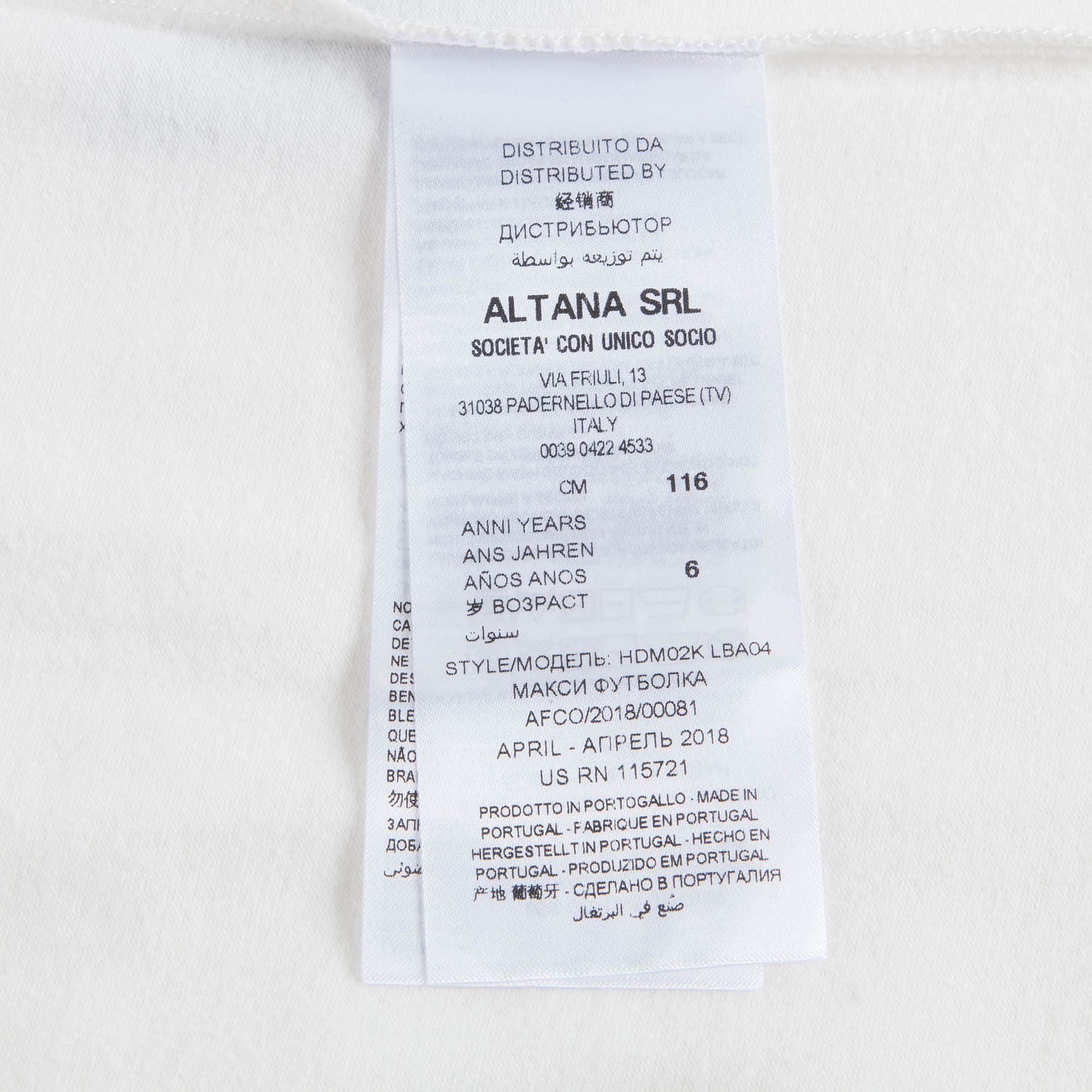 Girls White Logo Cotton T-shirt