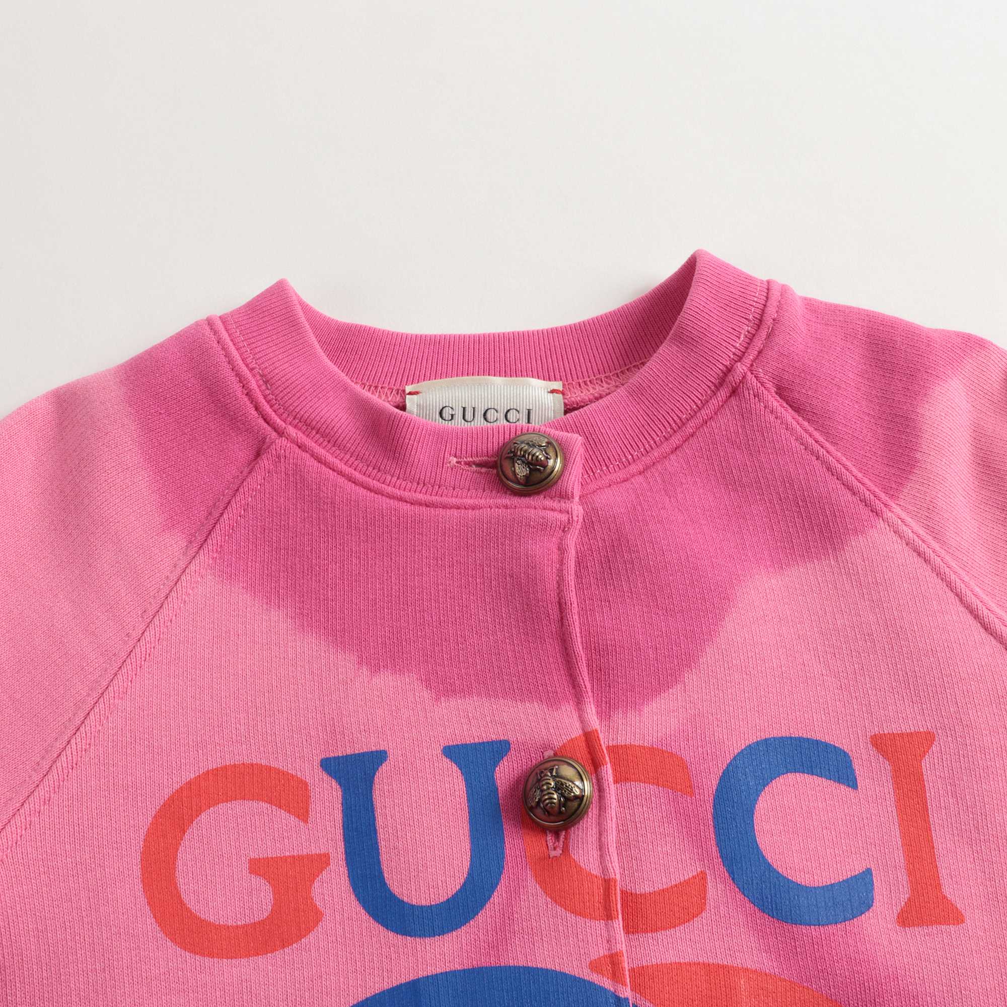 Baby Girls Bright Pink Logo Cardigan