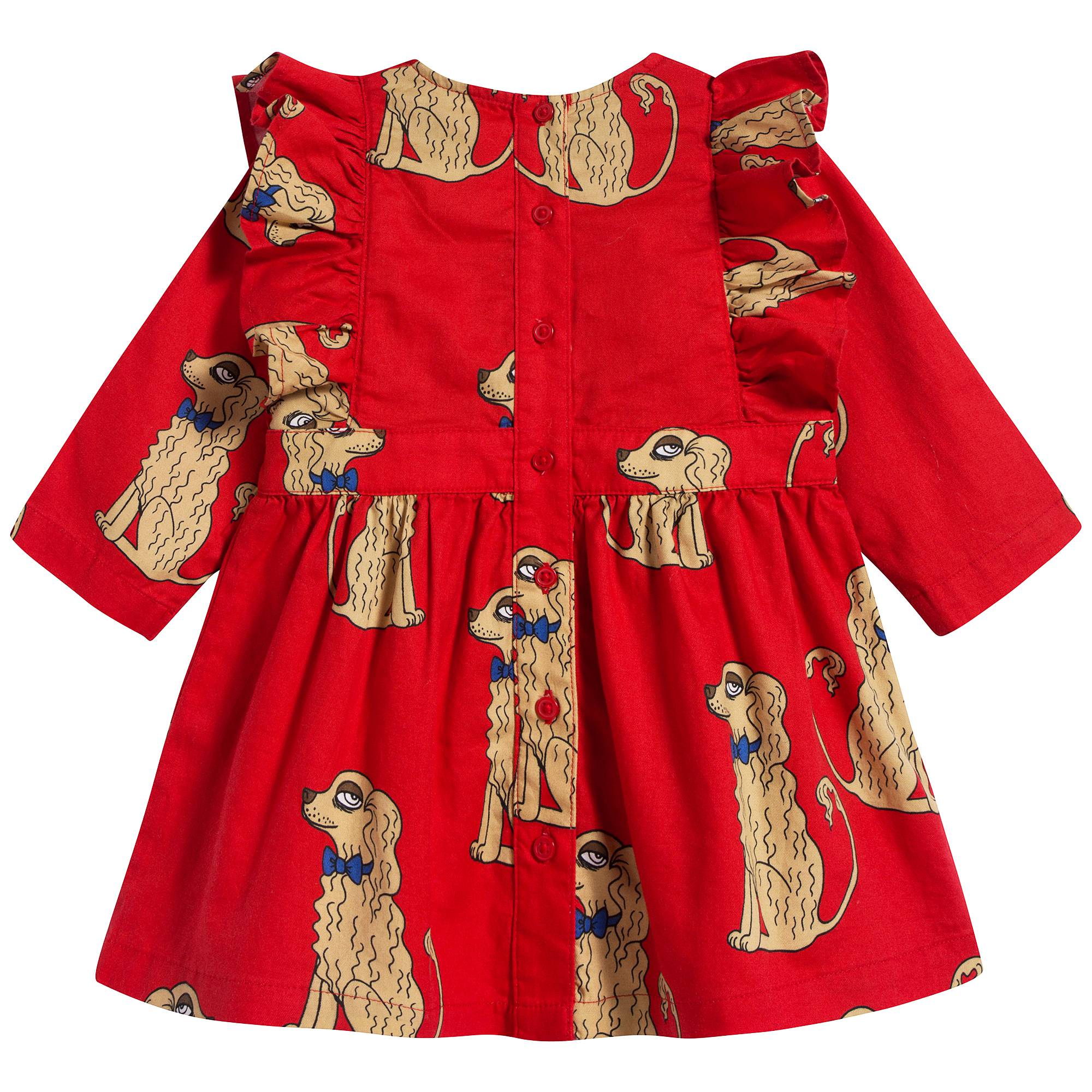 Girls Red Organic Cotton Dress