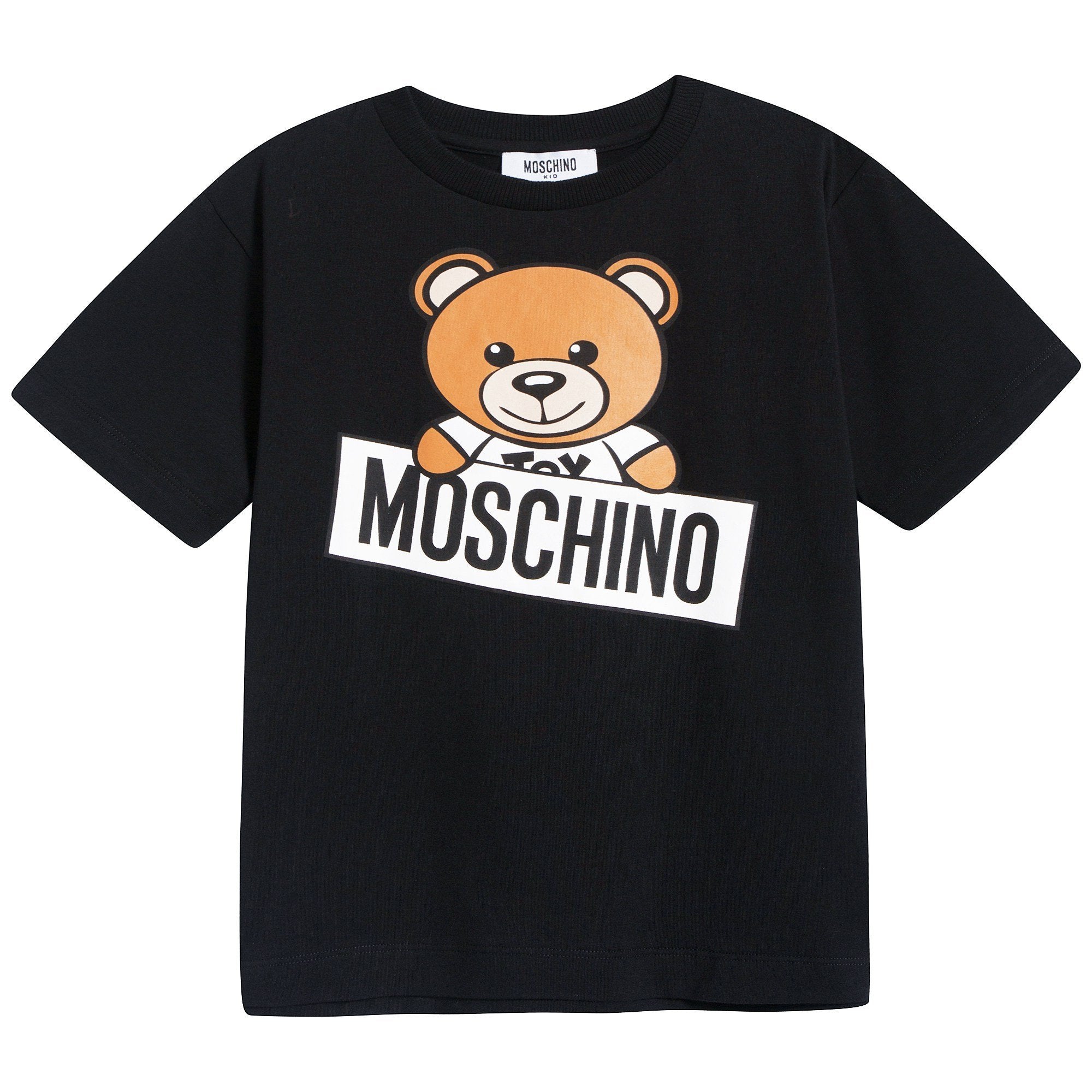 Boys & Girls Black Cotton T-shirt