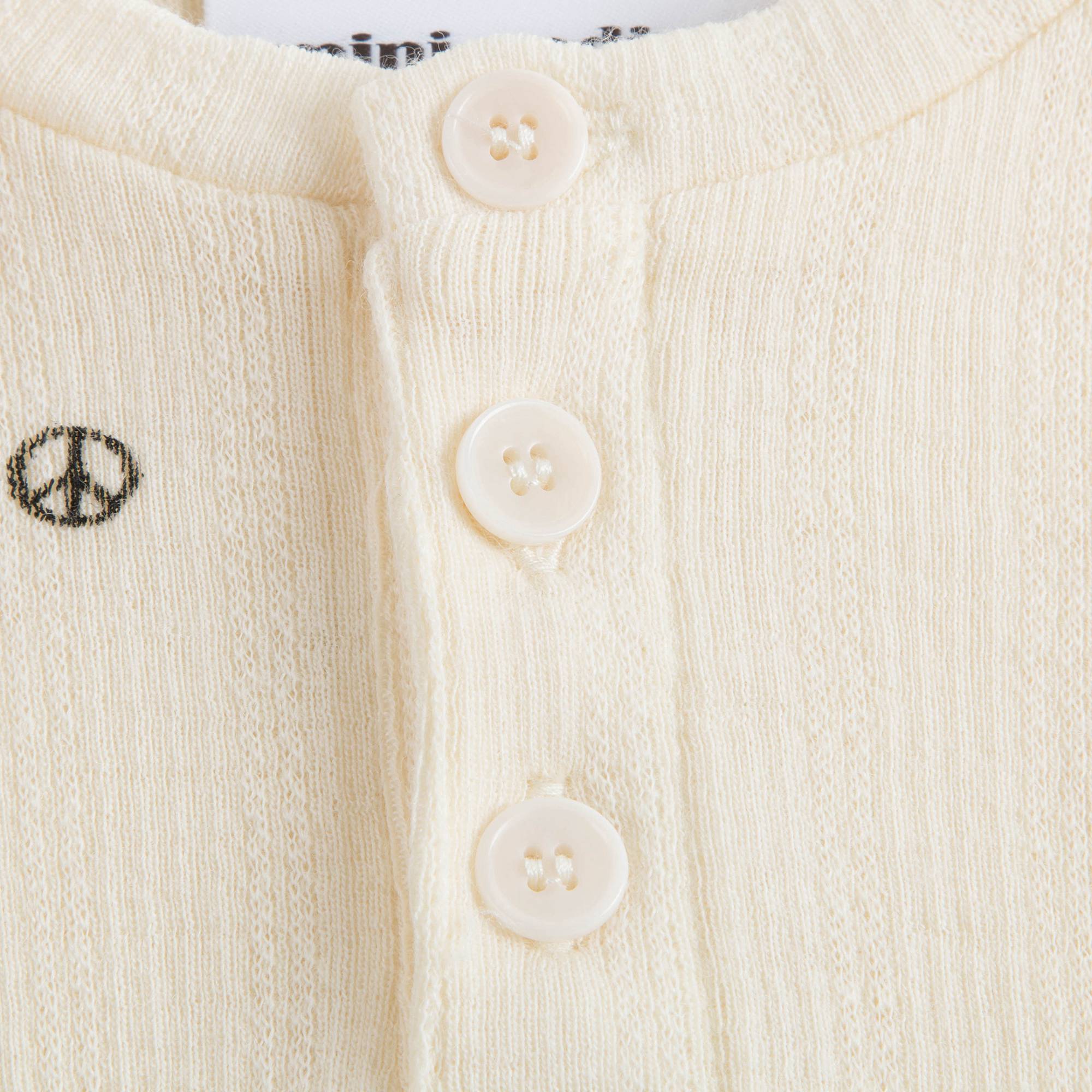 Girls Off White Organic Cotton Top