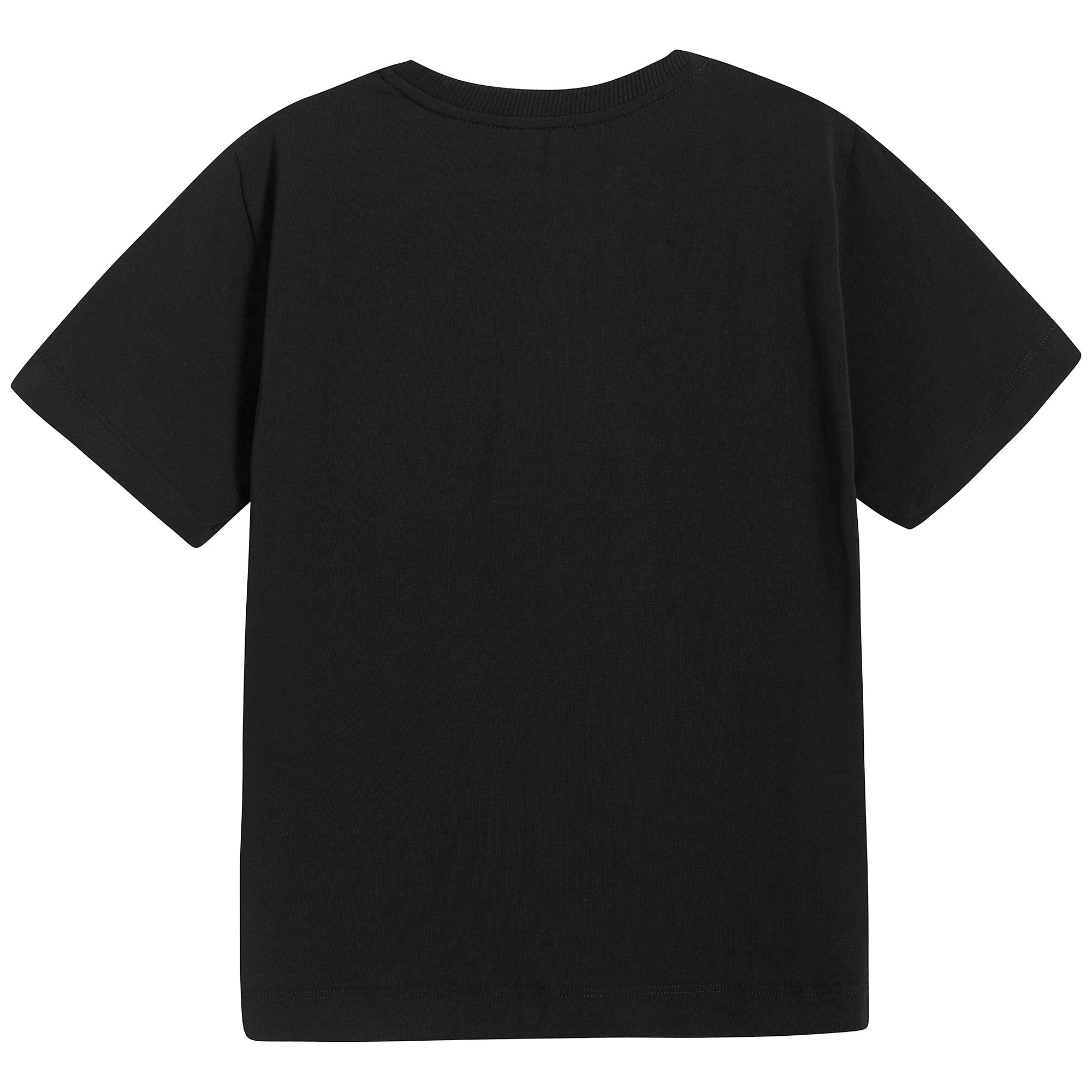 Boys & Girls Black Cotton T-shirt