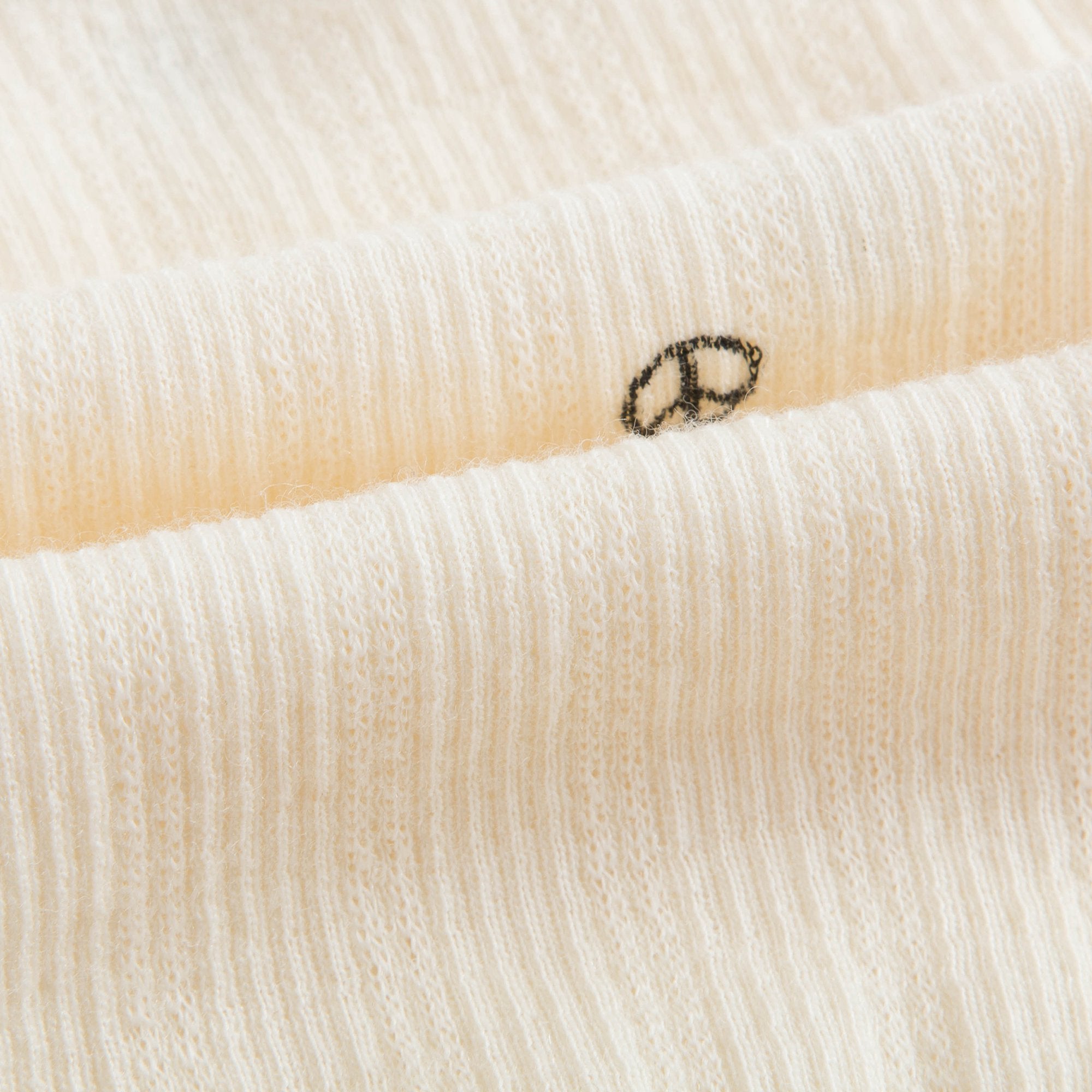 Girls Off White Organic Merino Wool Leggings