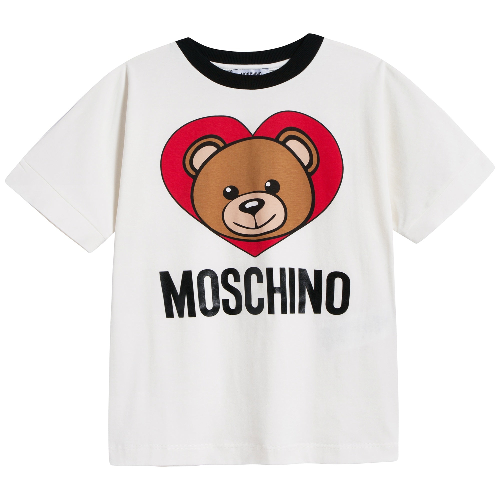 Girls White Logo Cotton T-shirt