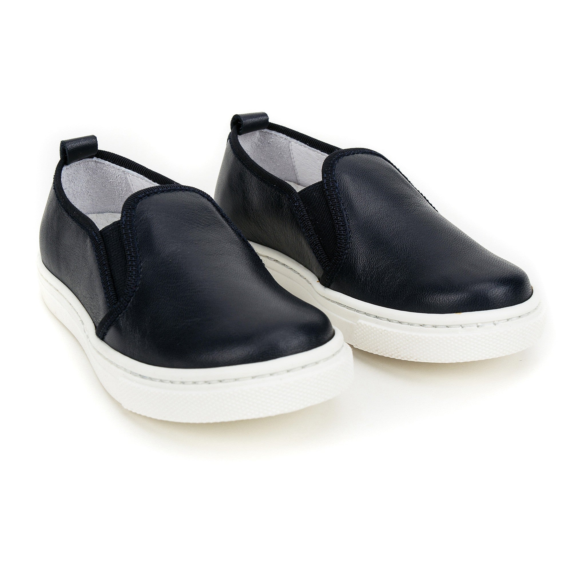 Girls Navy Blue Lather Shoes