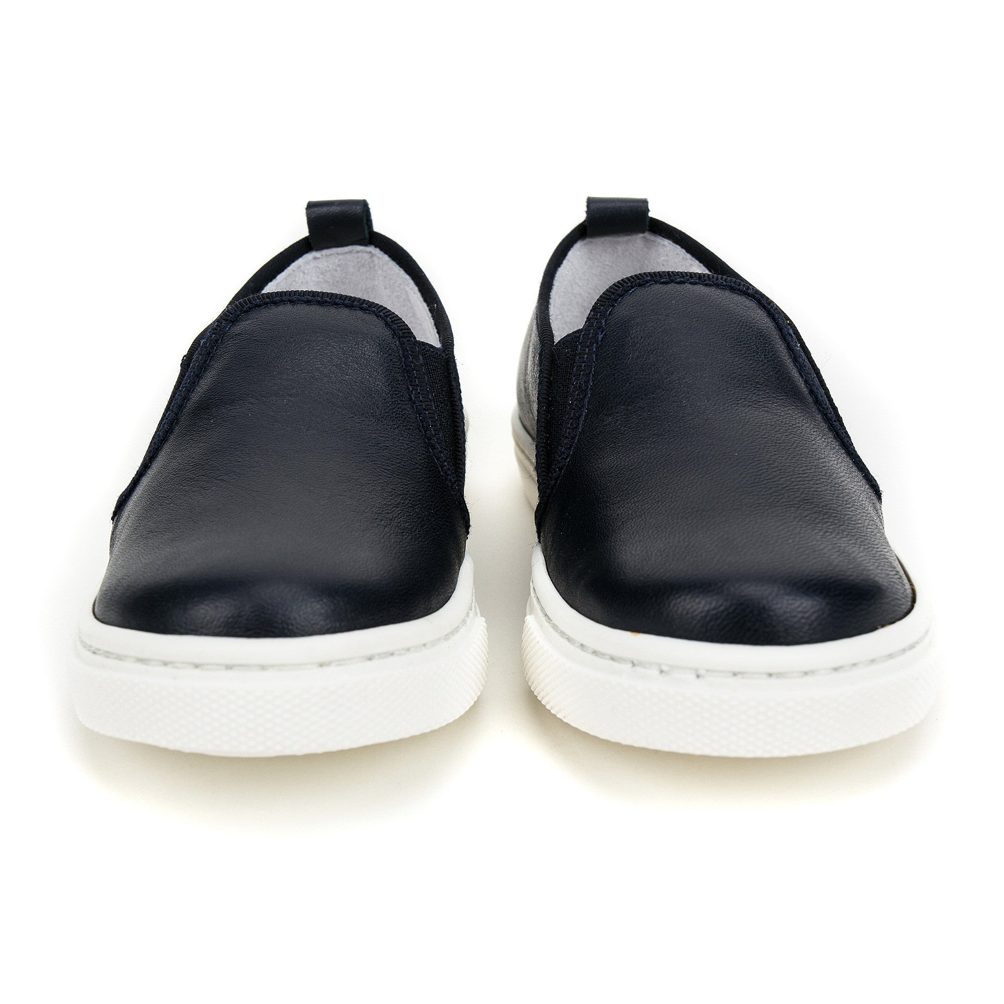 Girls Navy Blue Lather Shoes