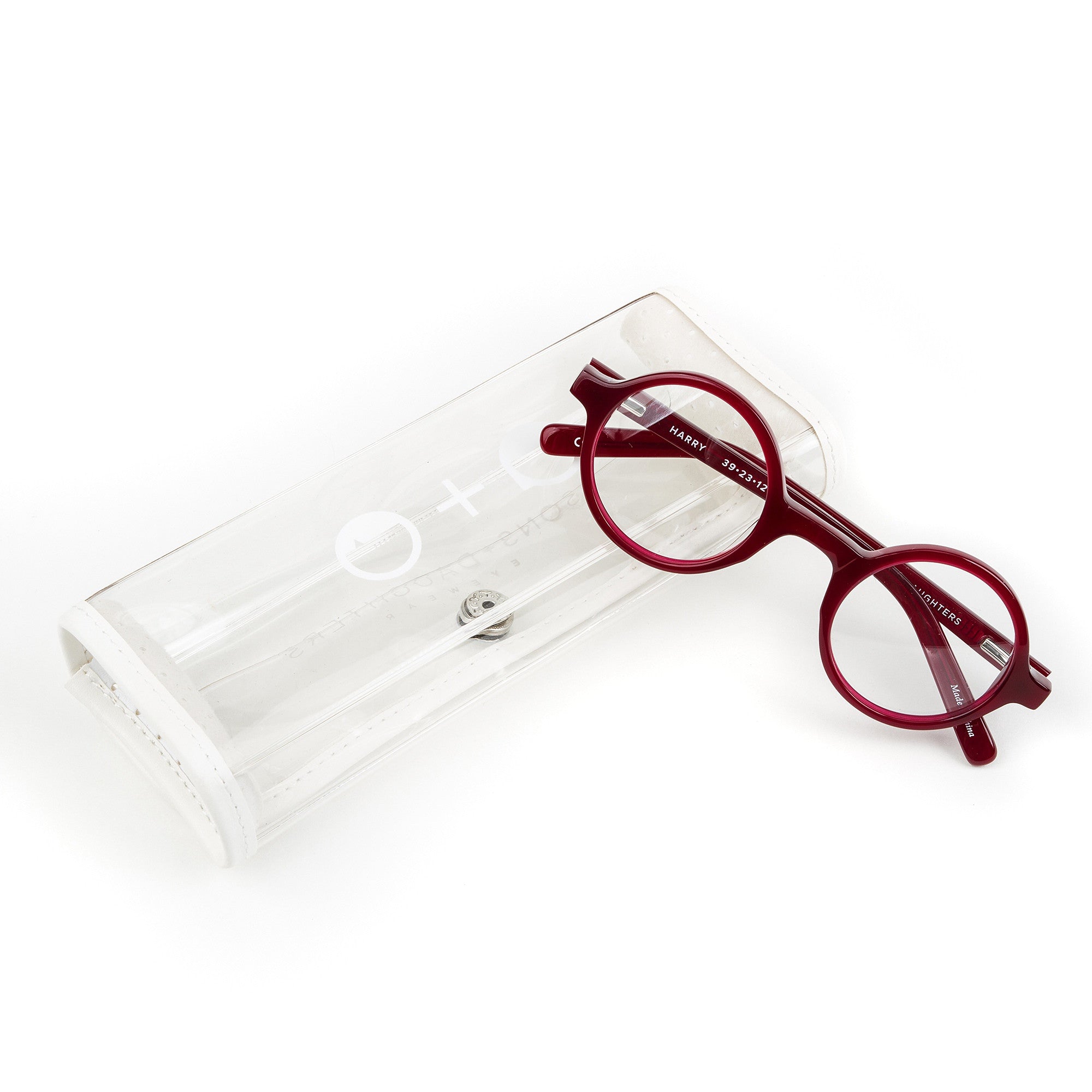 Harry' Dark Red  Optical Glasses