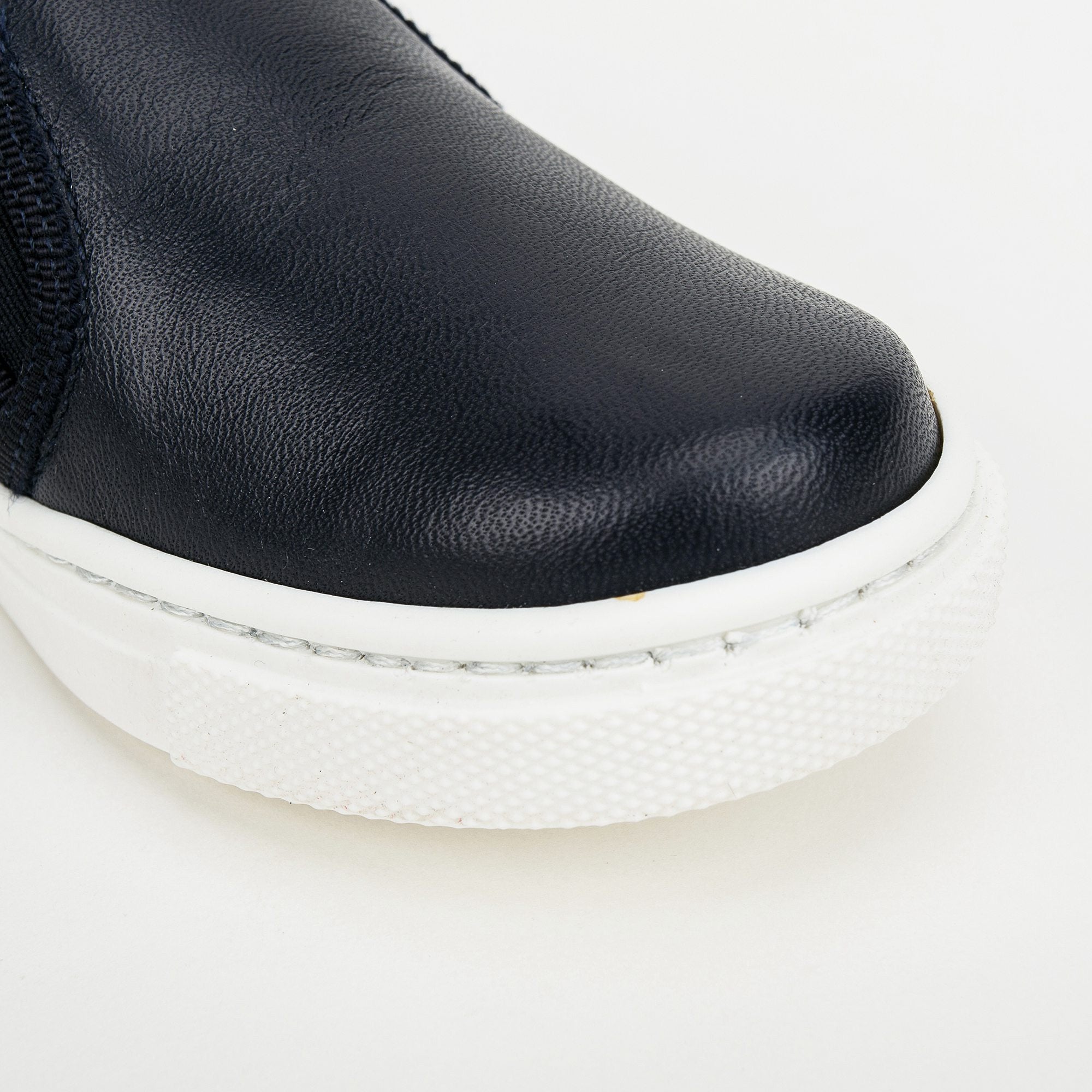 Girls Navy Blue Lather Shoes