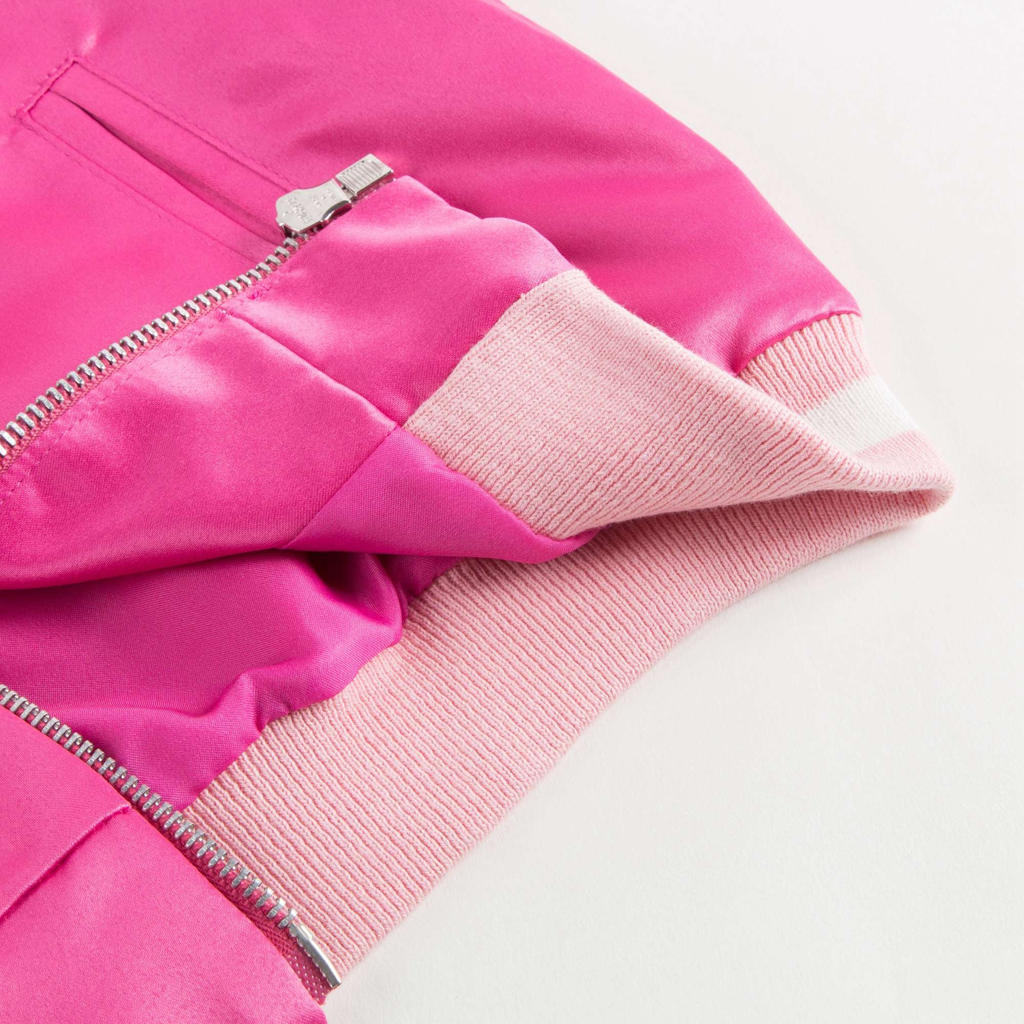 Girls White & Pink Logo Jacket