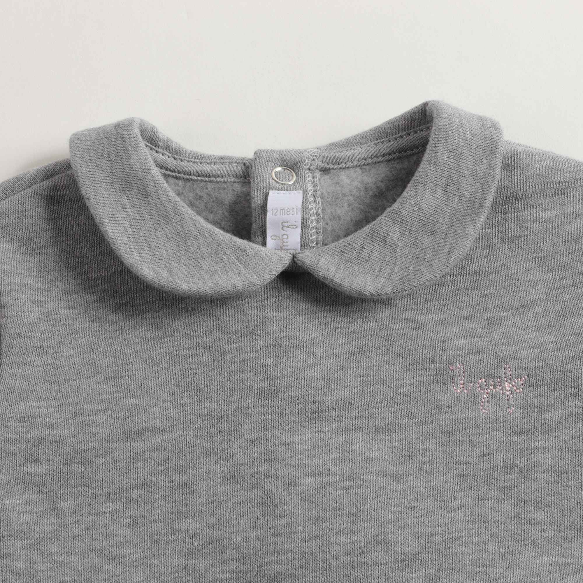 Baby Girls Grey Bear Cotton Two Piece Set