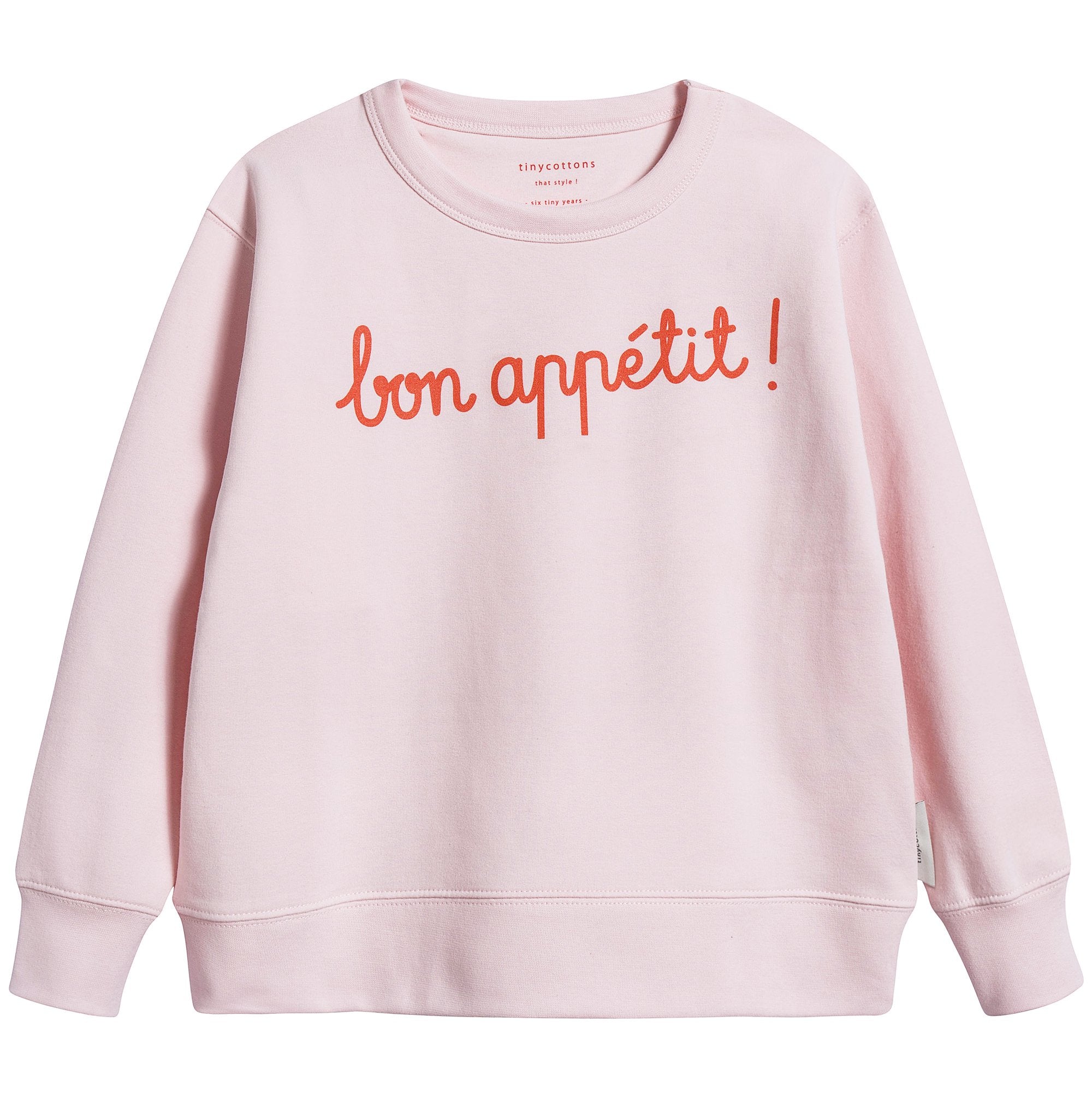 Girls Light Pink Pima Cotton Sweatshirt