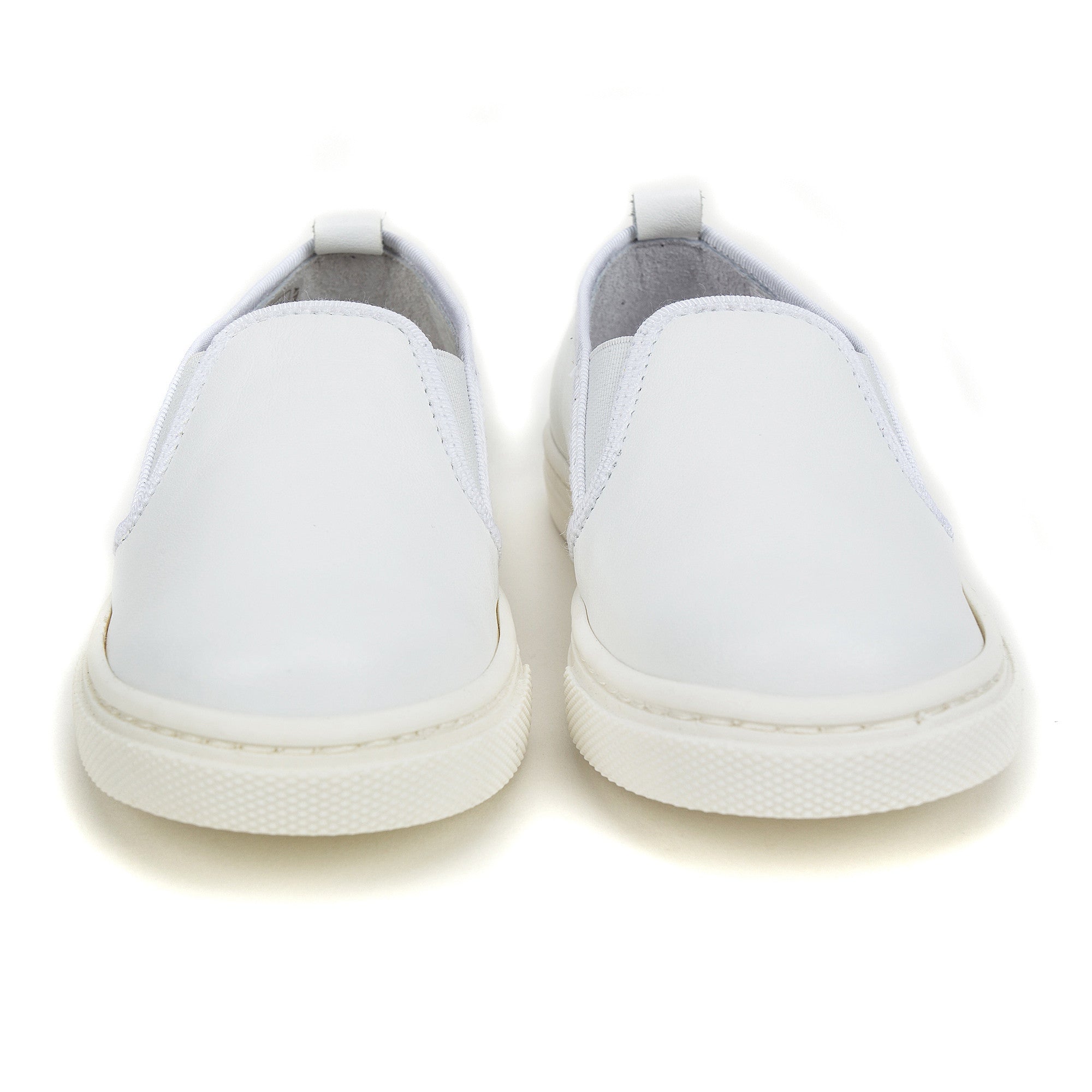 Girls White Lather Shoes