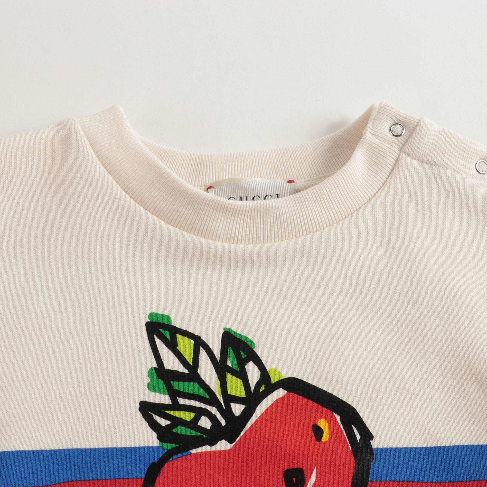 Baby Girls White Cotton Sweatshirt