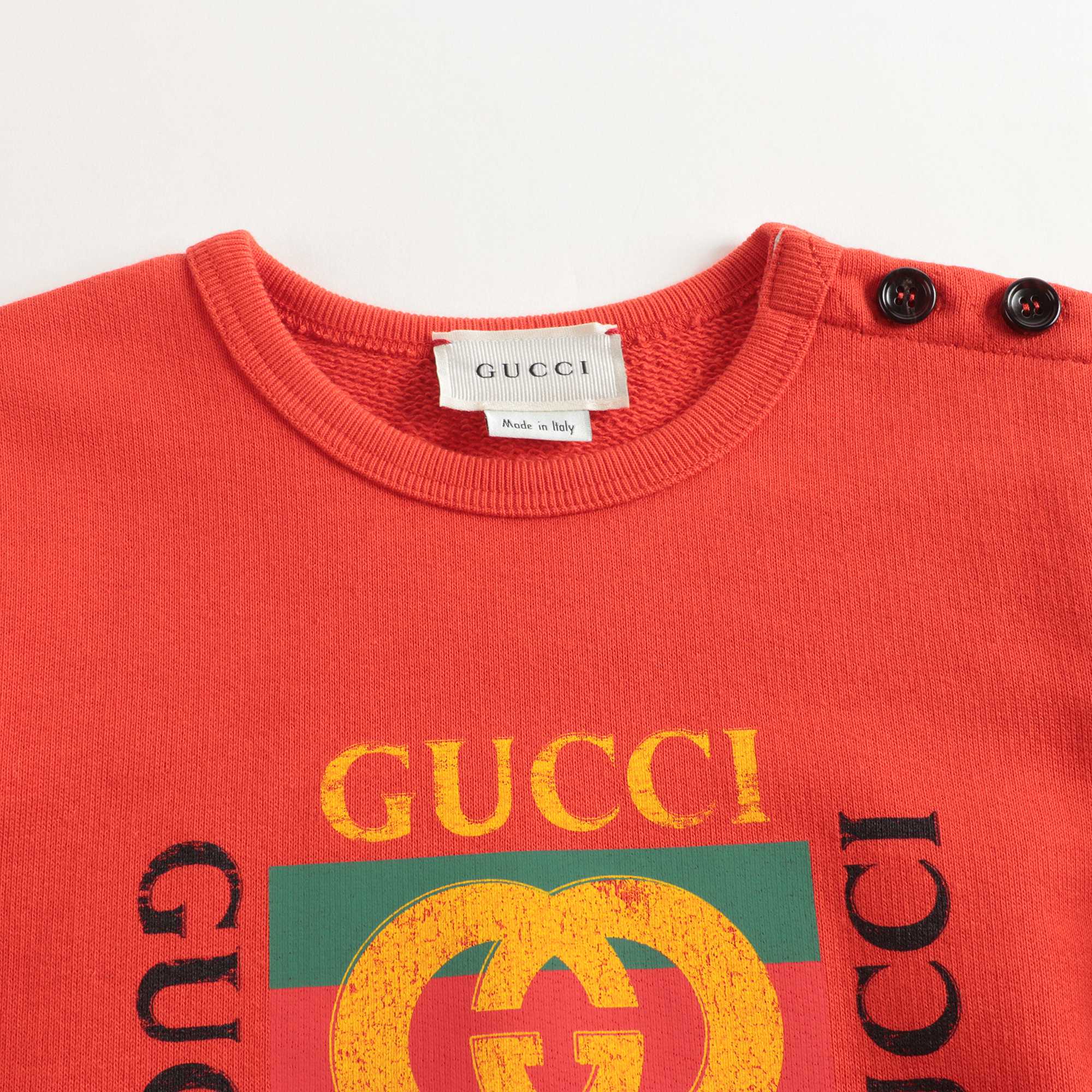 Baby Boys Red Logo Cotton Sweatshirt