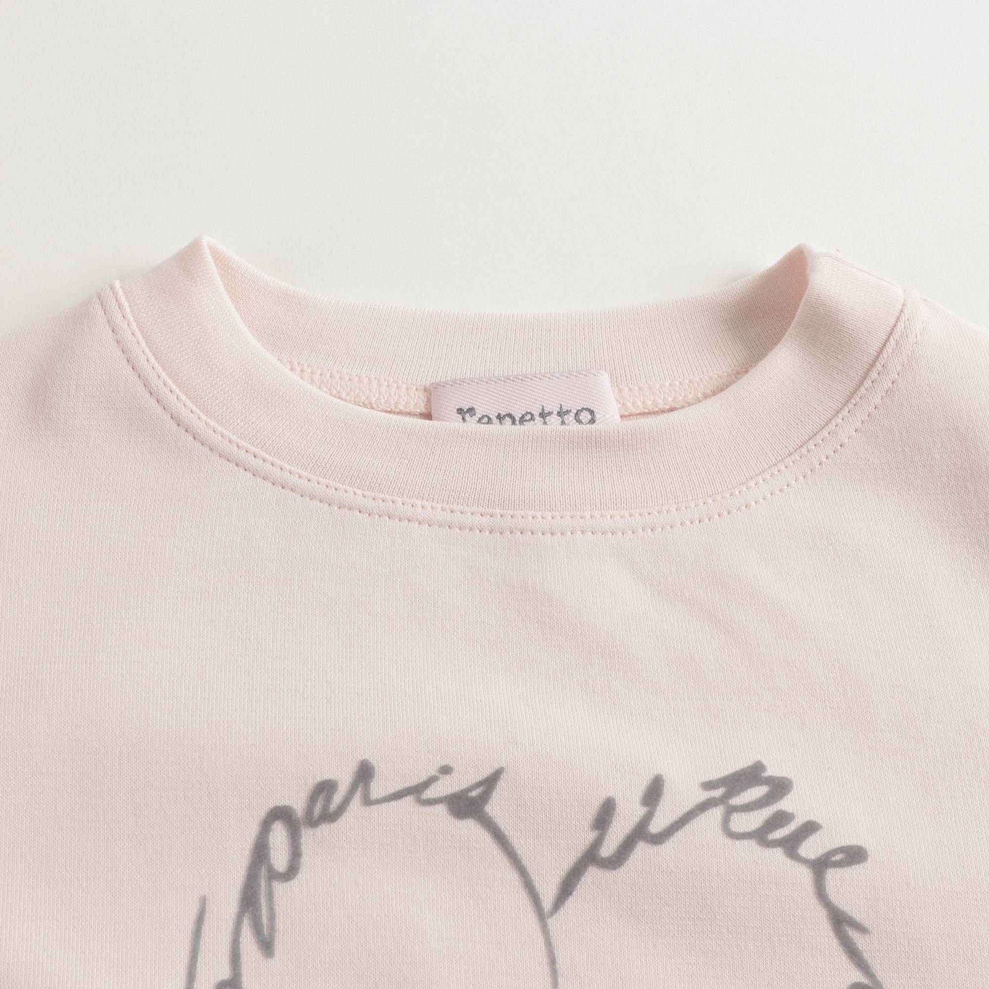 Girls Pink Cotton Sweatshirt