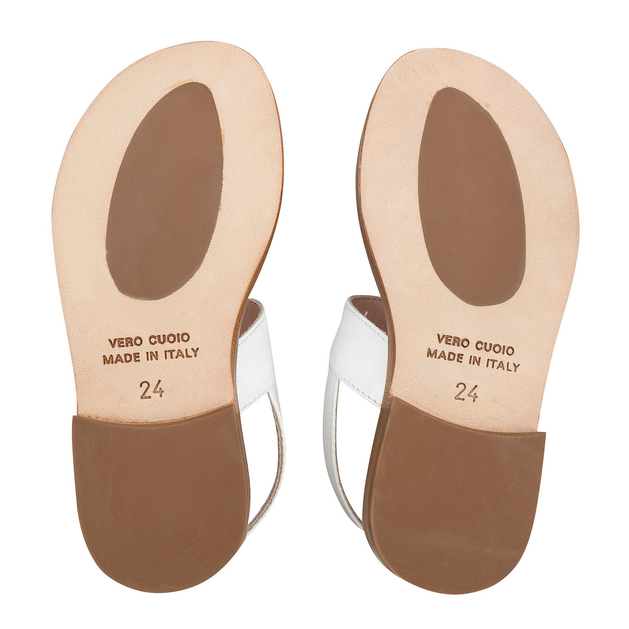 Girls White&Silver Velcro Tape Sandals