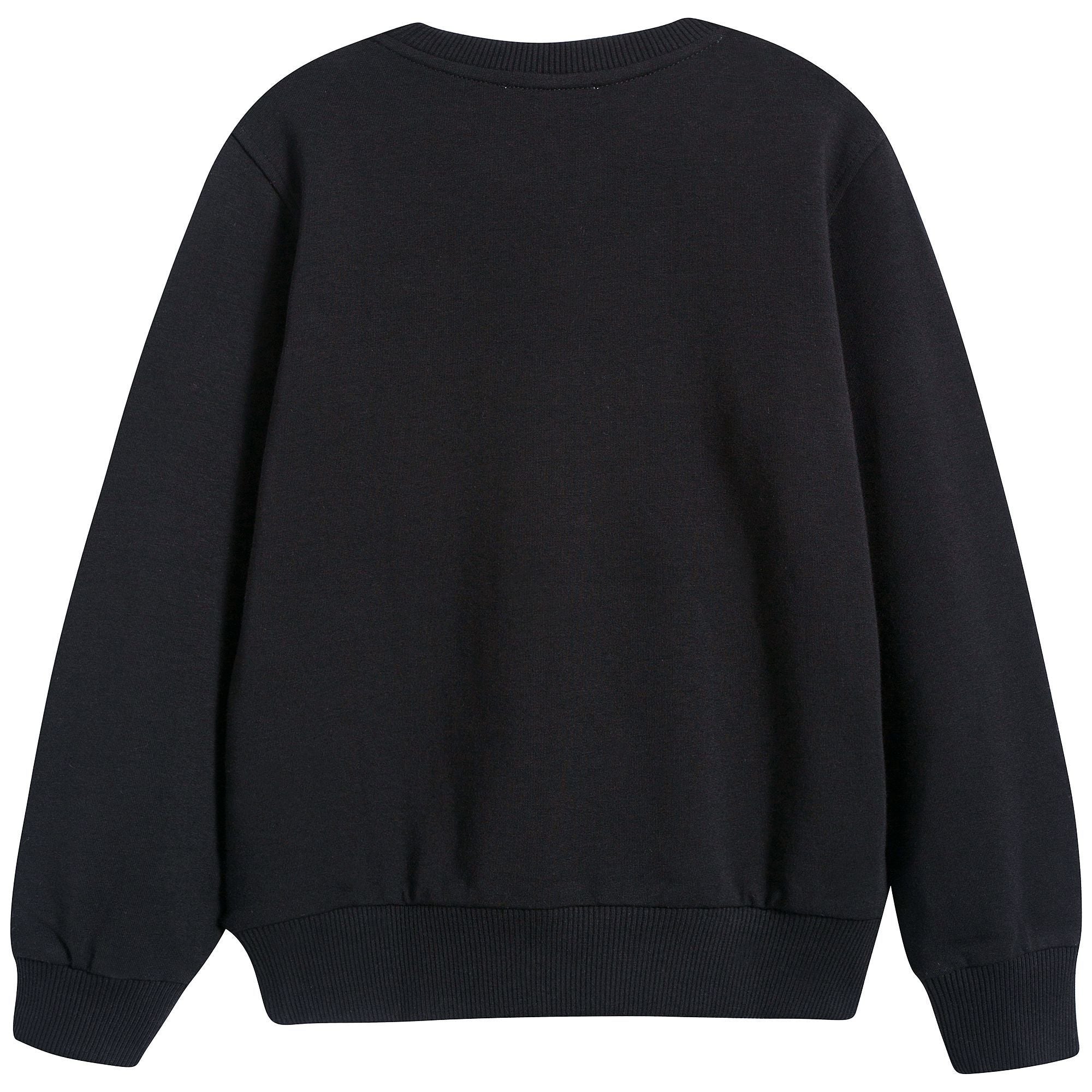 Boys & Girls Black Cotton Sweatshirt