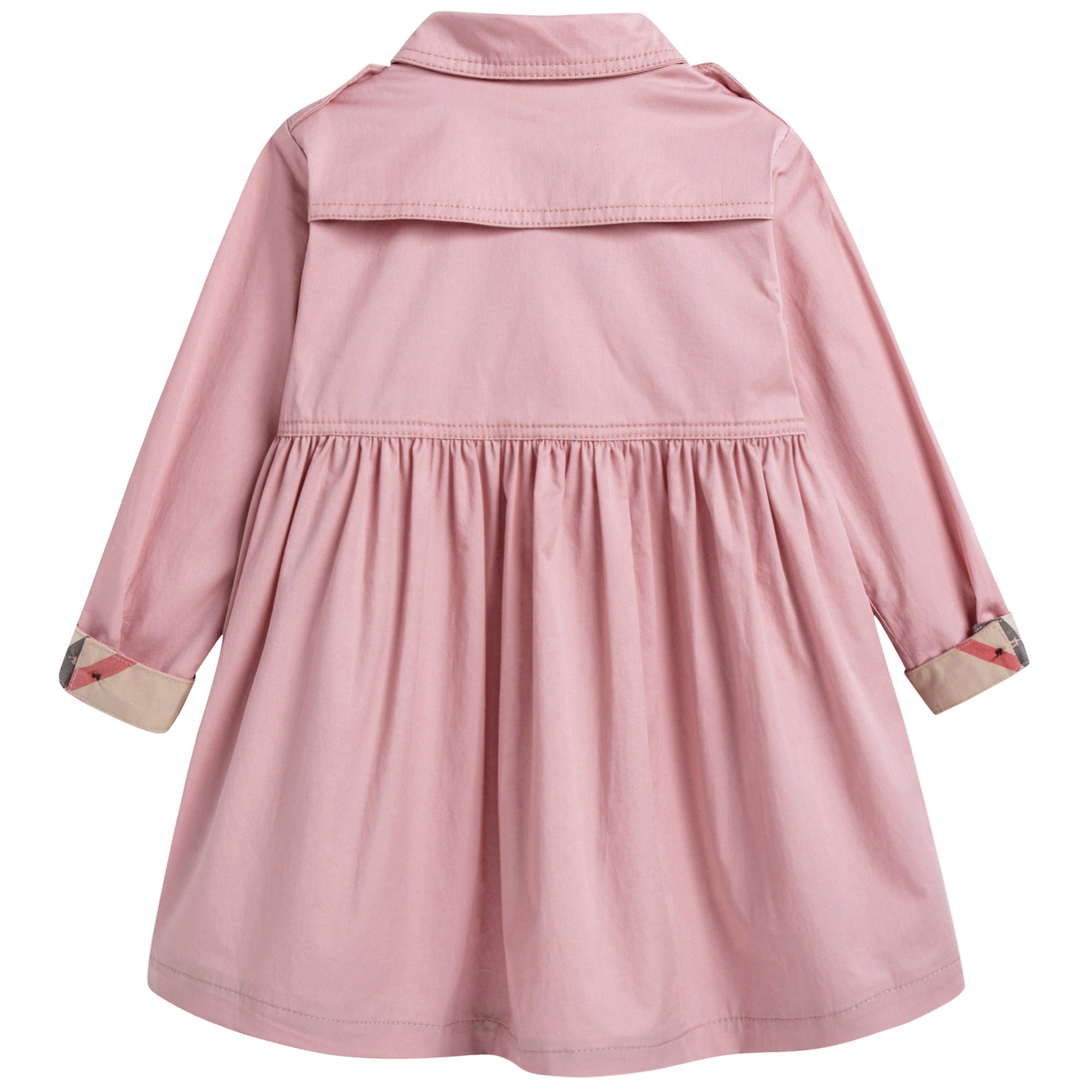 Baby Girls Pink Cotton Trench Dress