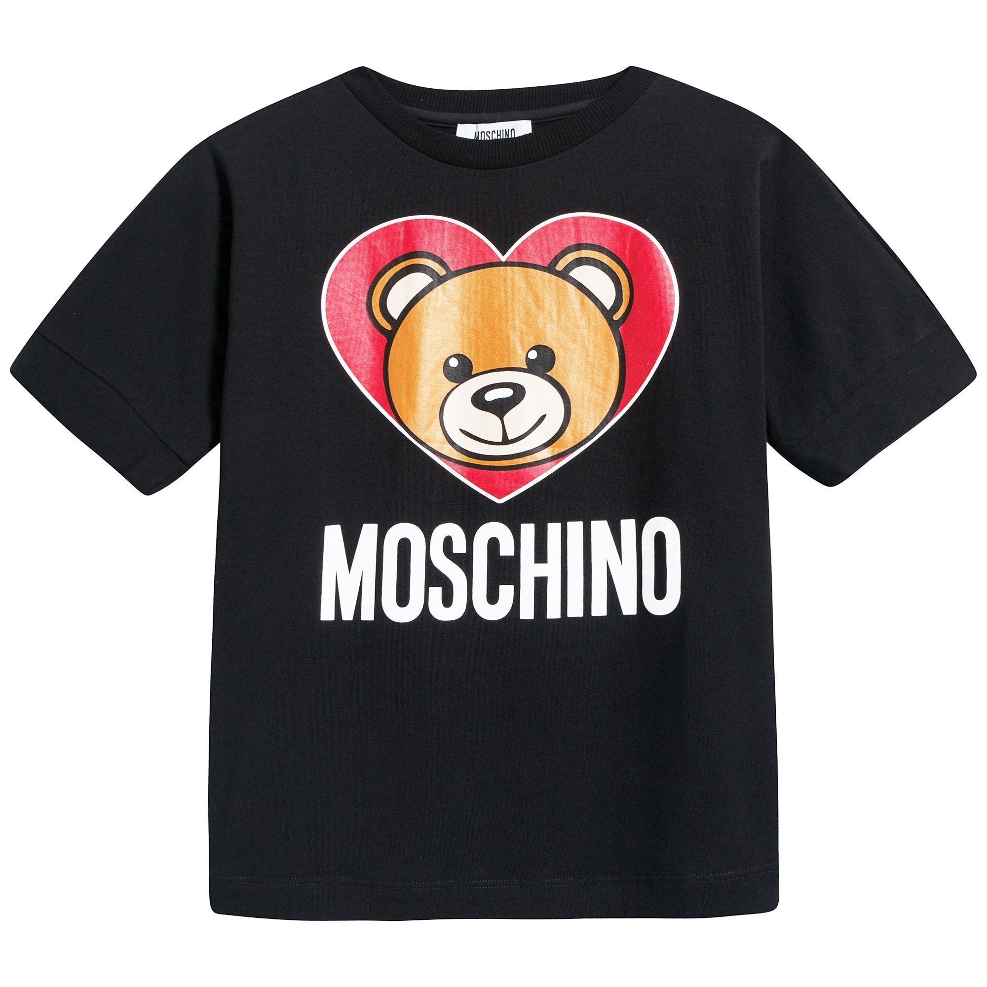 Girls Black Logo Cotton T-shirt