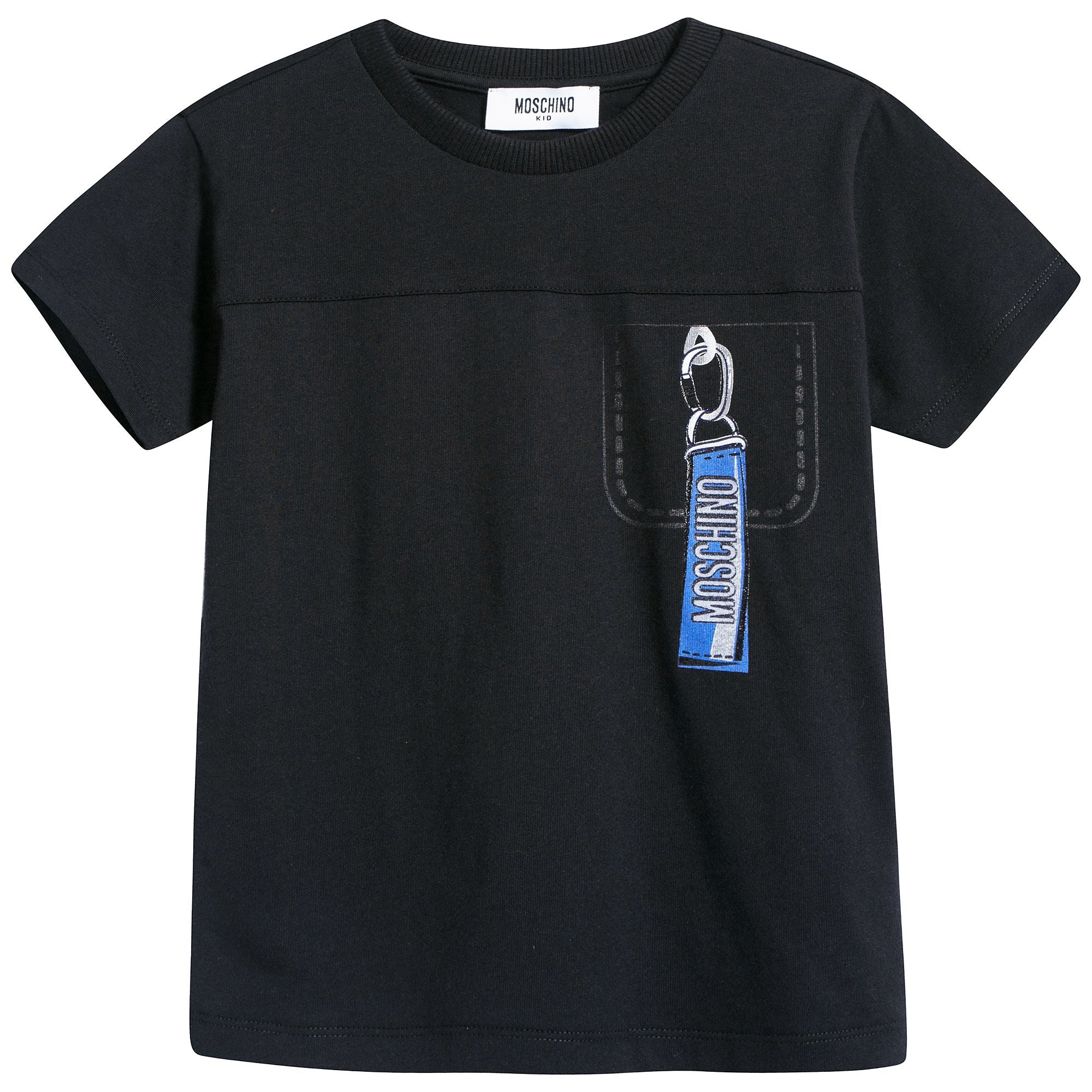 Boys Black Cotton T-shirt