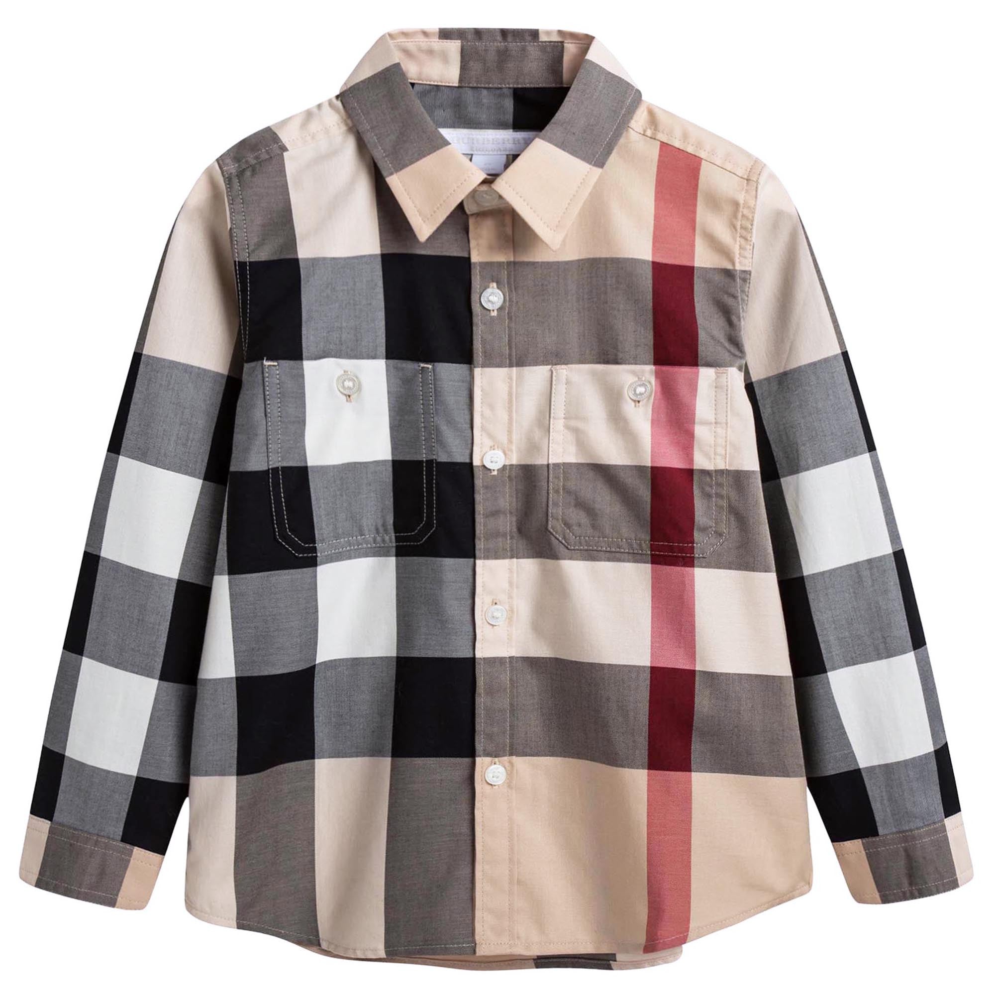 Boys New Classic Check Cotton Shirt