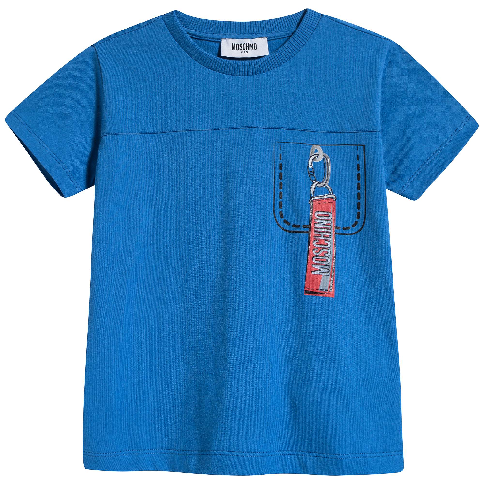 Boys Blue Link Cotton T-shirt