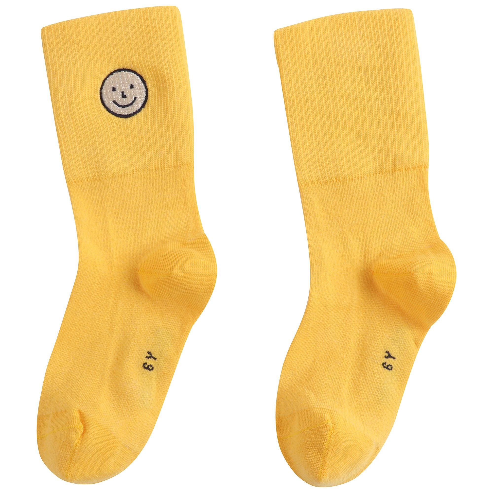 Girls Yellow Cotton Socks