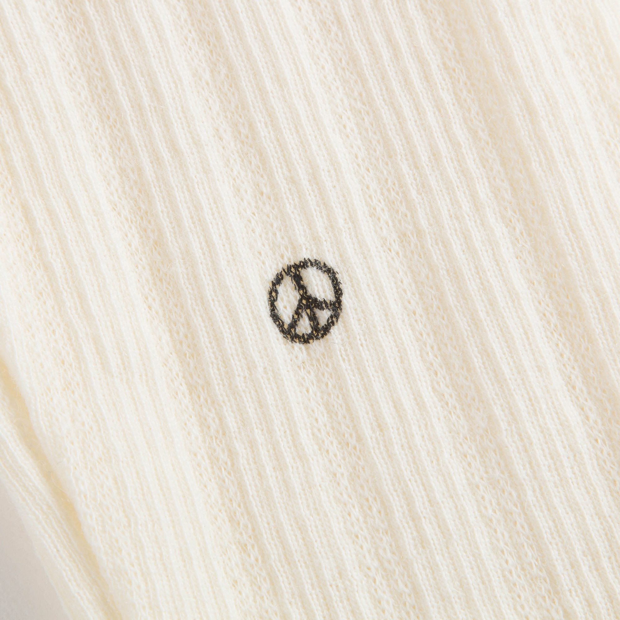 Girls Off White Organic Merino Wool Leggings