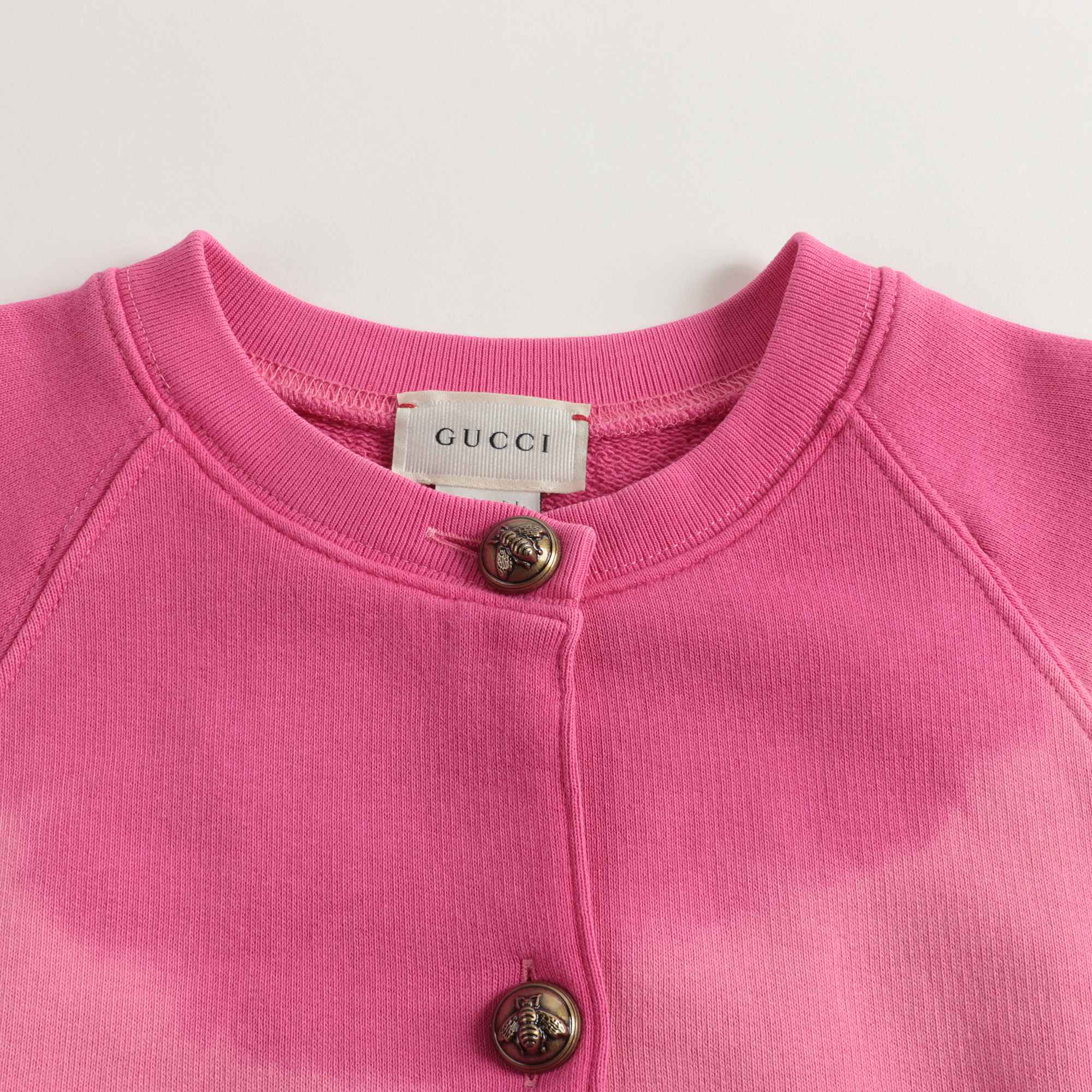 Girls Bright Pink Logo Cotton Cardigan