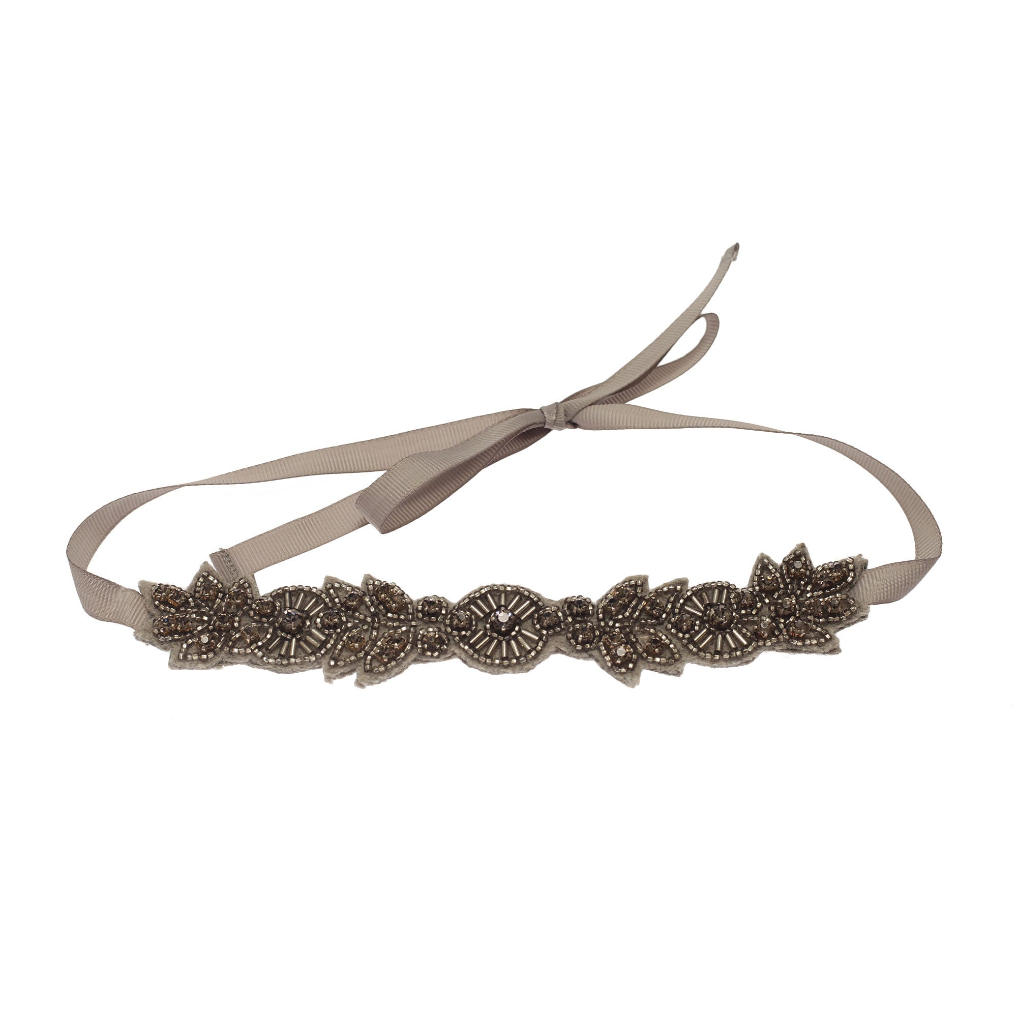 Girls Silver Rhinestone Trims Headband - CÉMAROSE | Children's Fashion Store - 1
