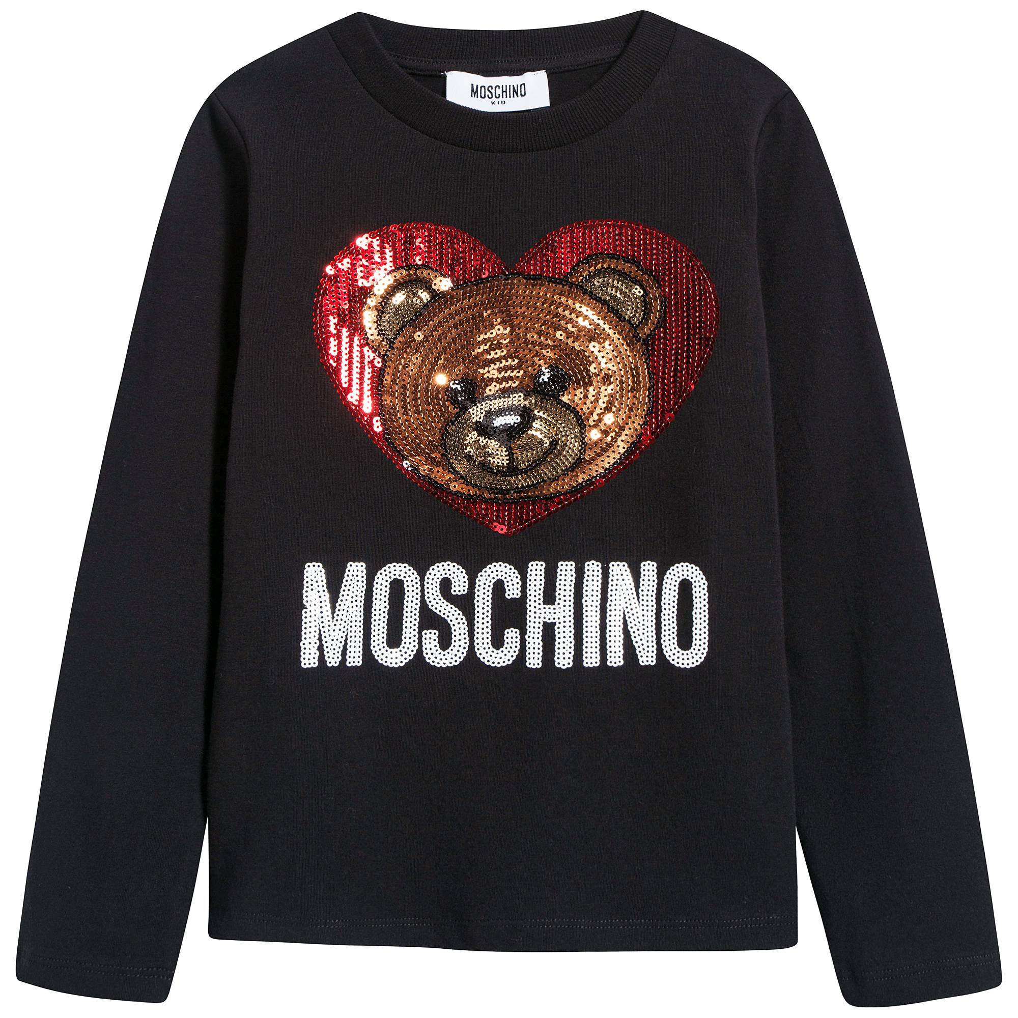 Girls Black Cotton T-shirt