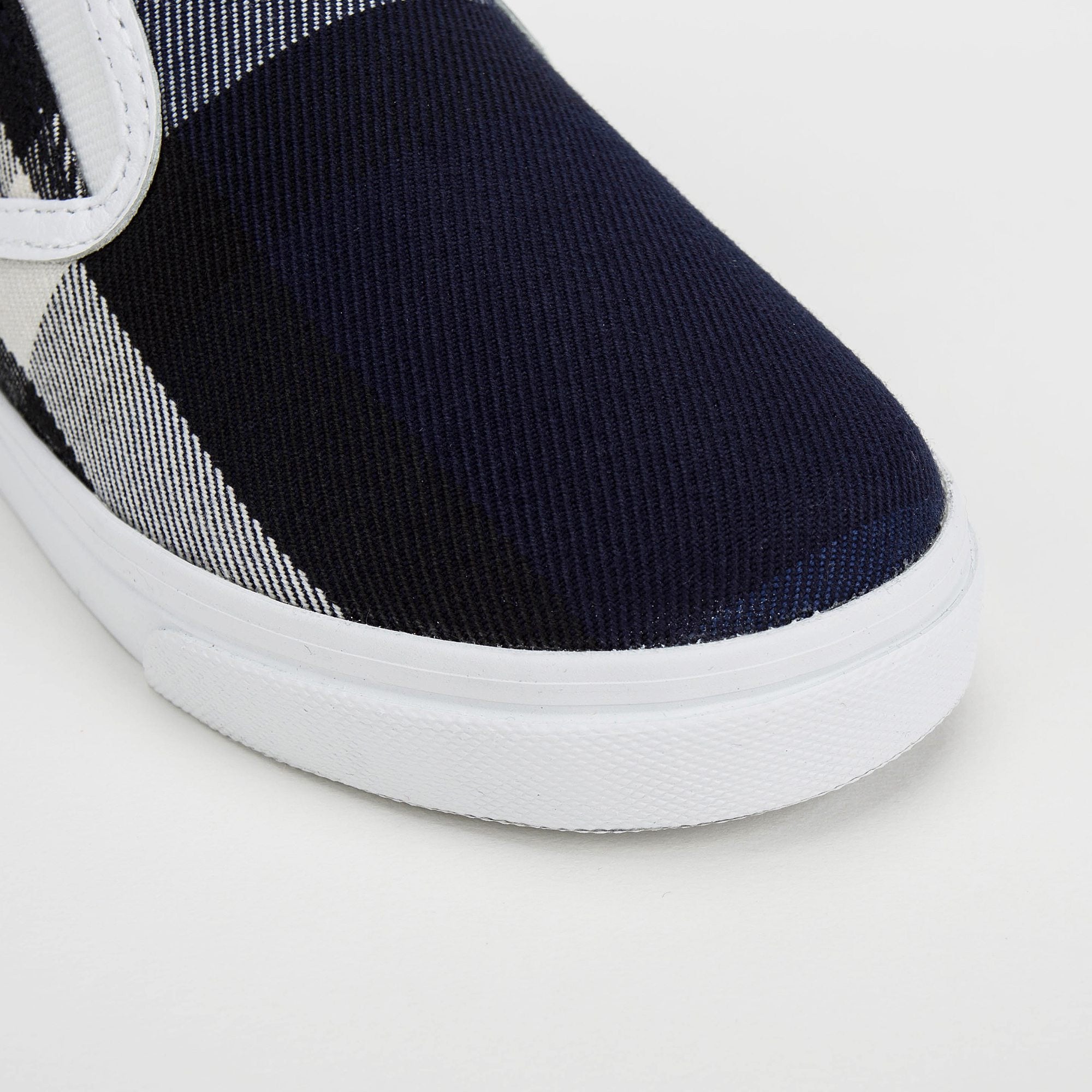 Boys Blue Check Trainers