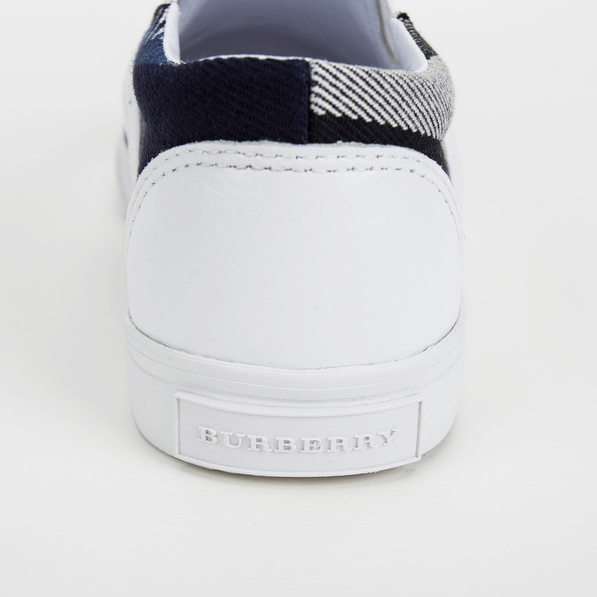Boys Blue Check Trainers