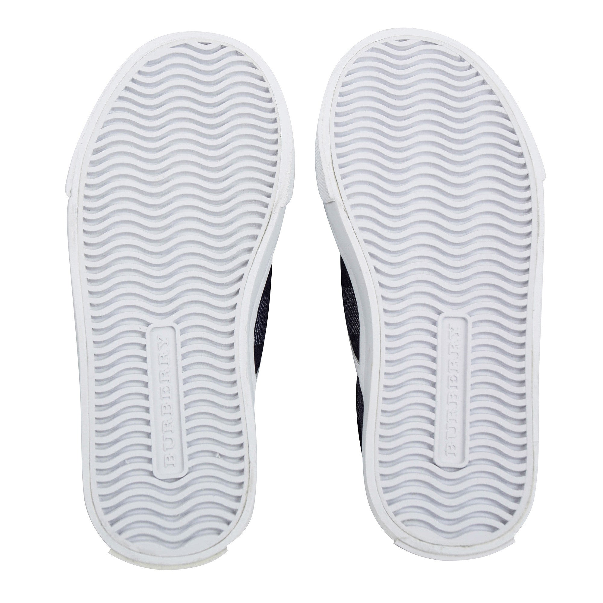 Boys Blue Check Trainers