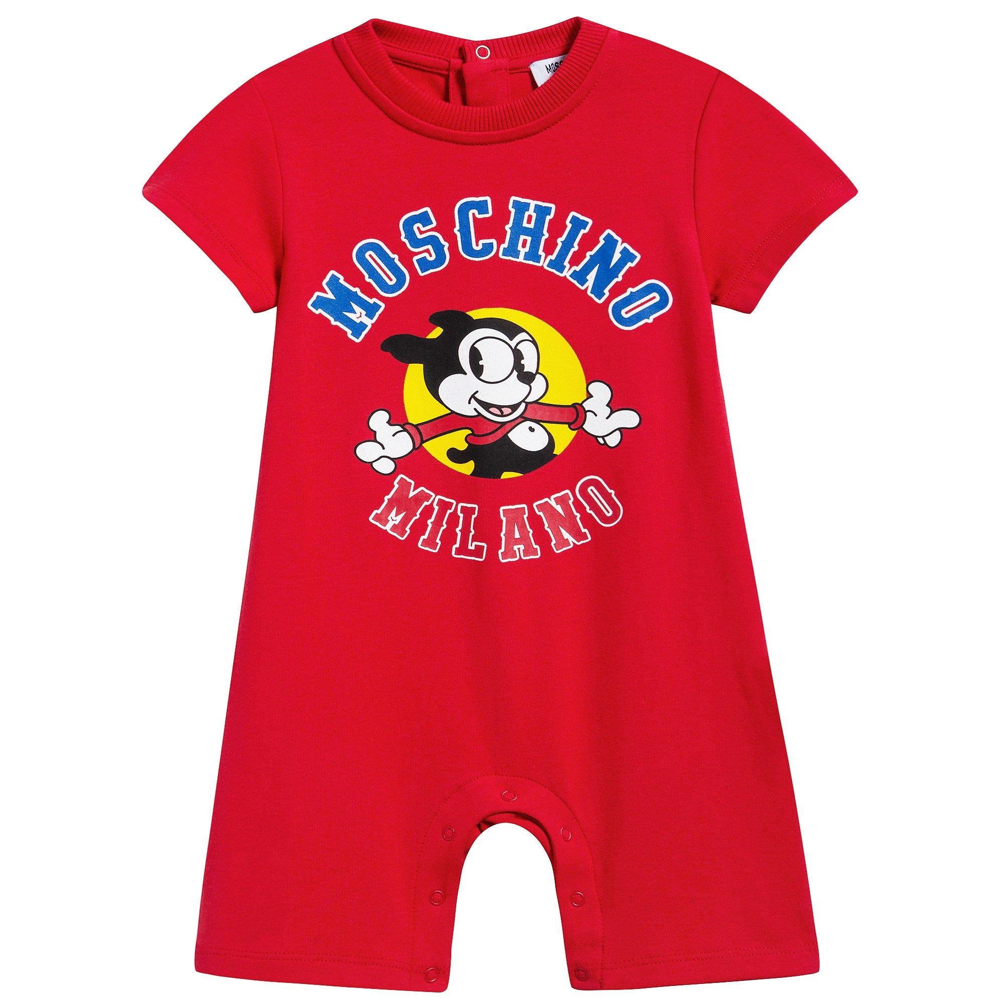 Baby Poppy Red Cotton Rompers