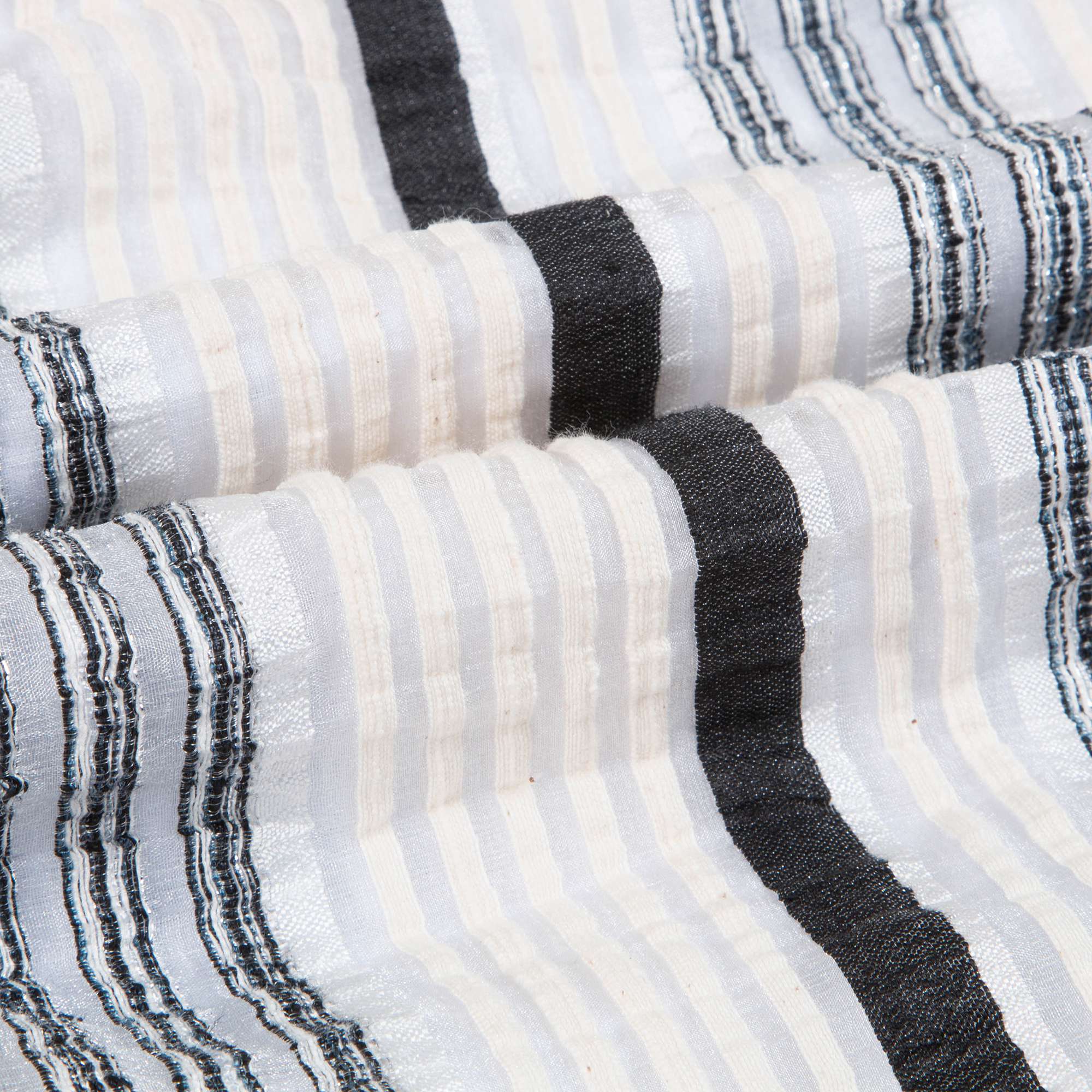 Girls White & Black Stripes Dress