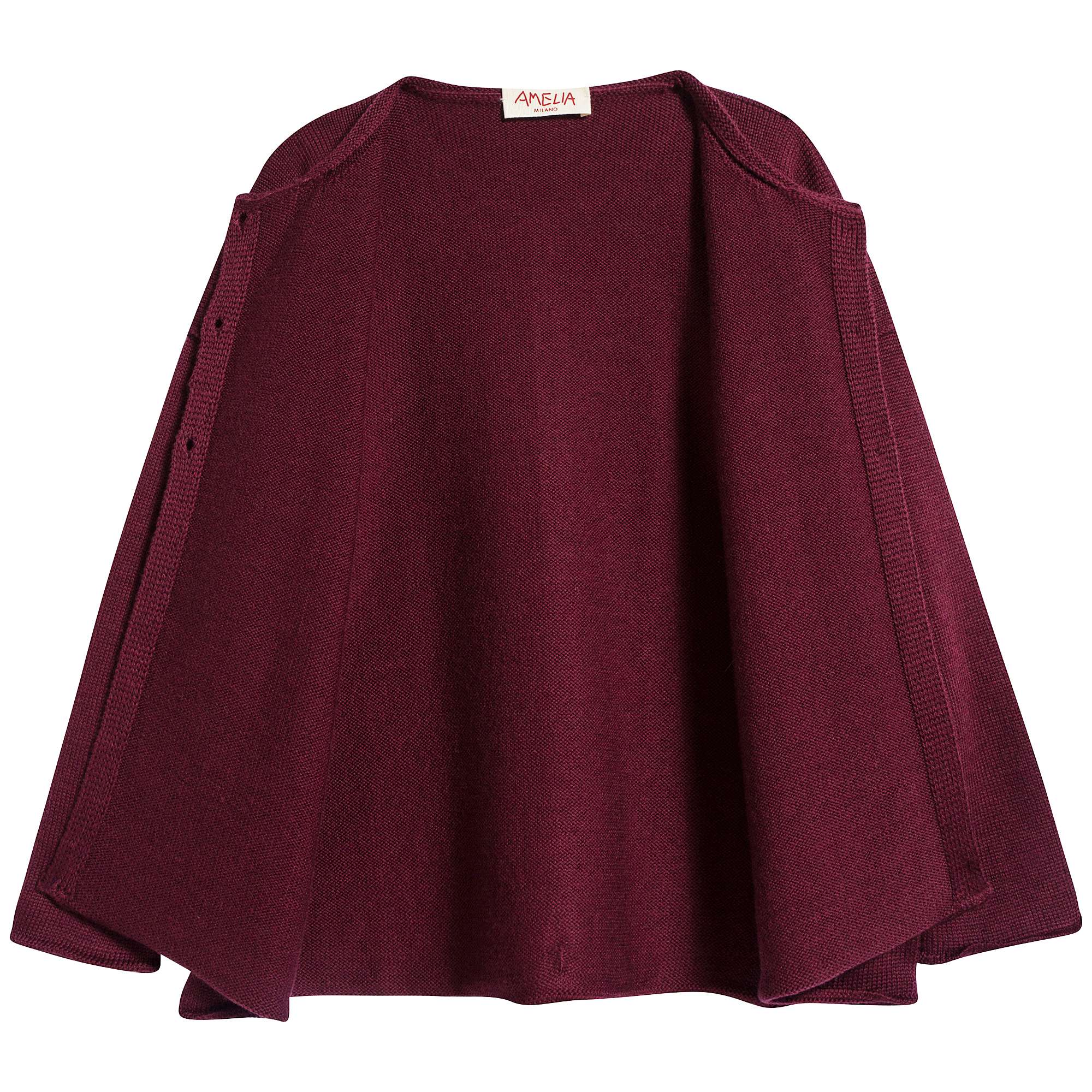 Girls Red Wine Cardigan