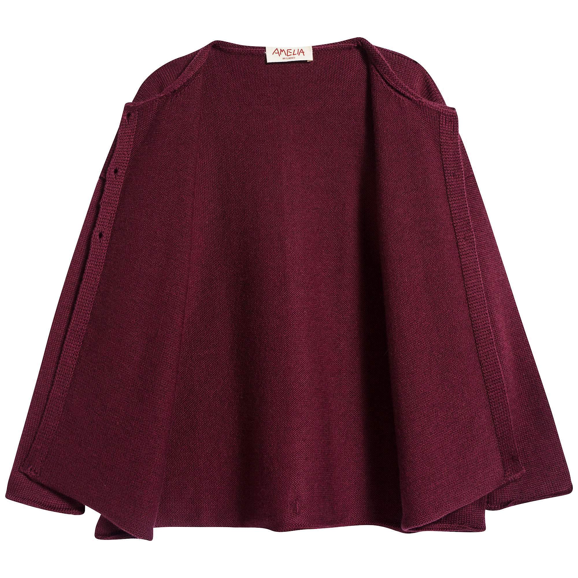 Girls Red Wine Cardigan