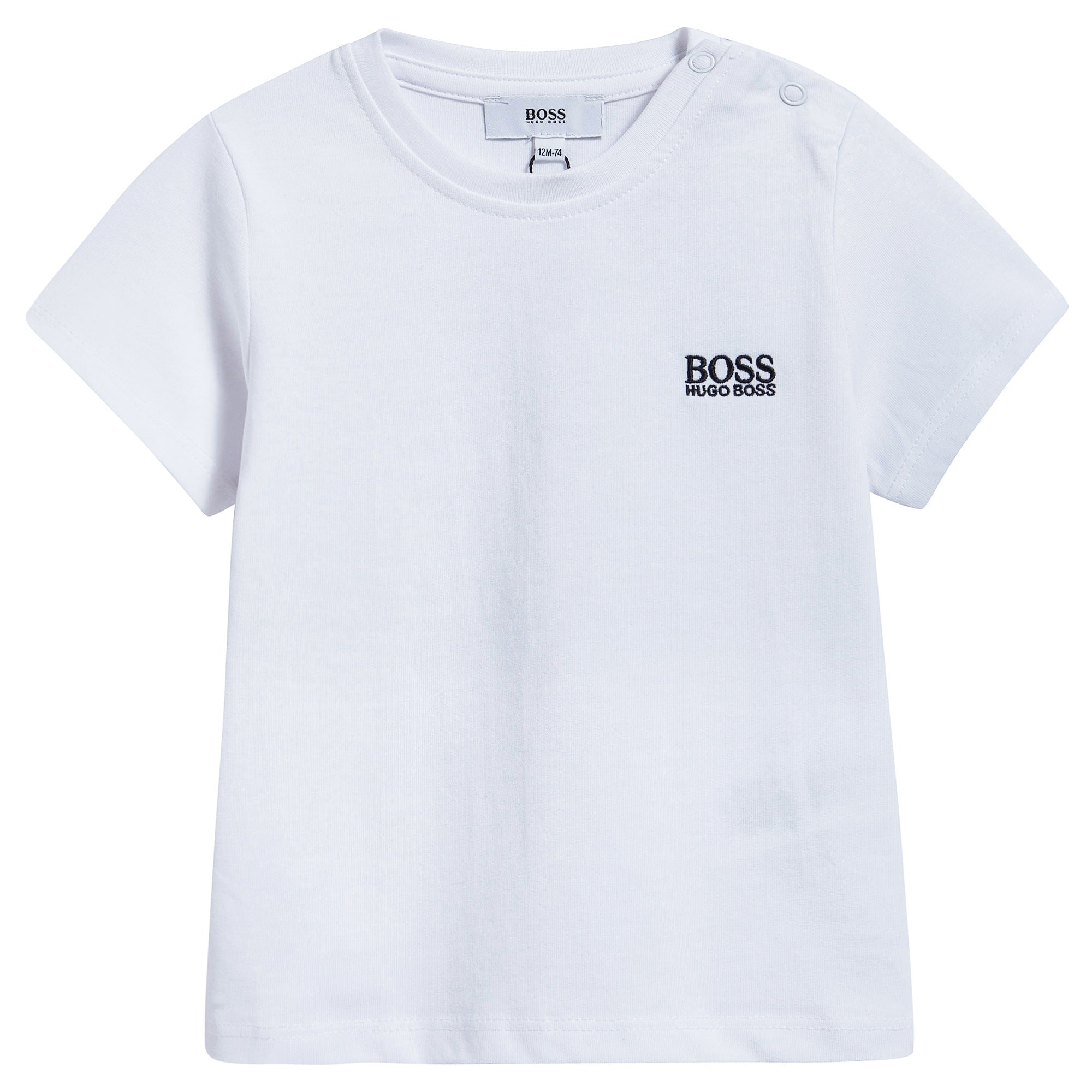Baby Boys White Logo Cotton T-shirt